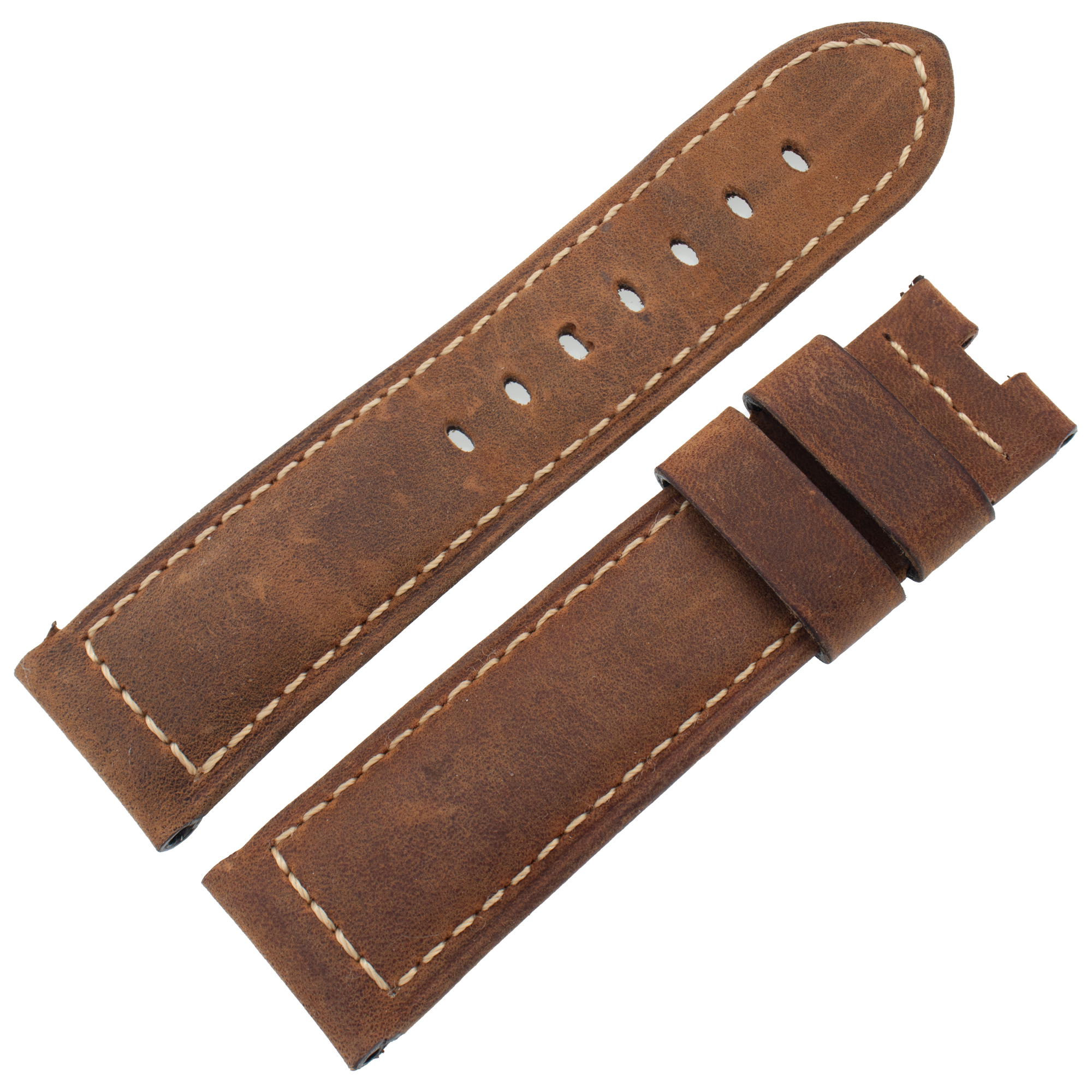 Used Panerai suede brown strap (24mm x 22mm), slight signs of wear (Default)