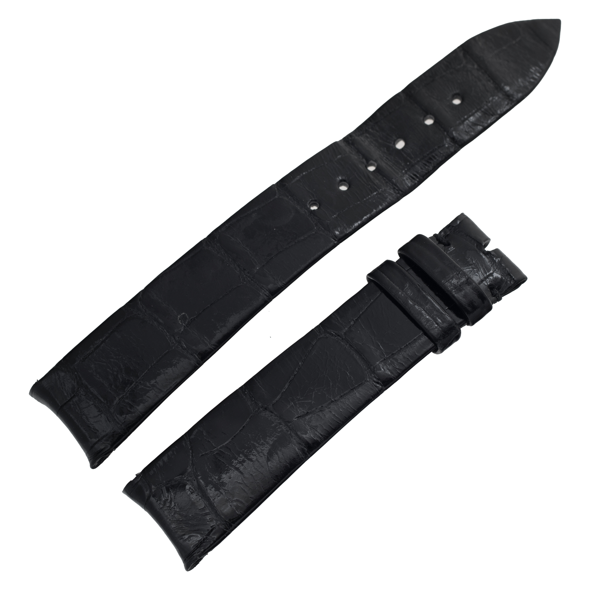 Audemars Piguet shiny black alligator strap (17mm x 15mm) shop-worn