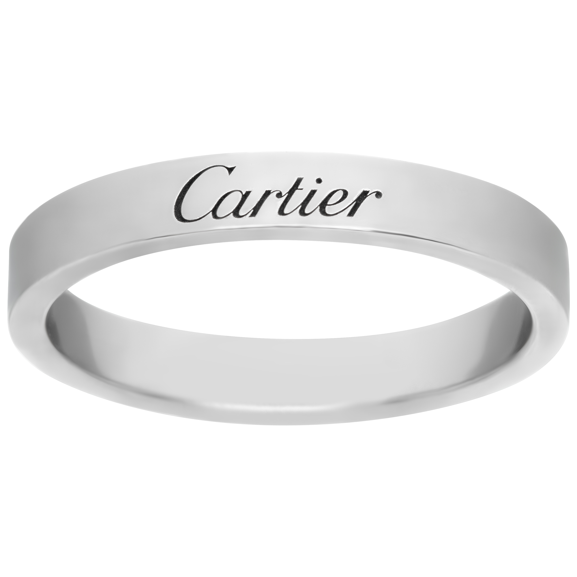 C De Cartier wedding band in platinum. 3mm width. Euro size 57 (US size 8) (Default)