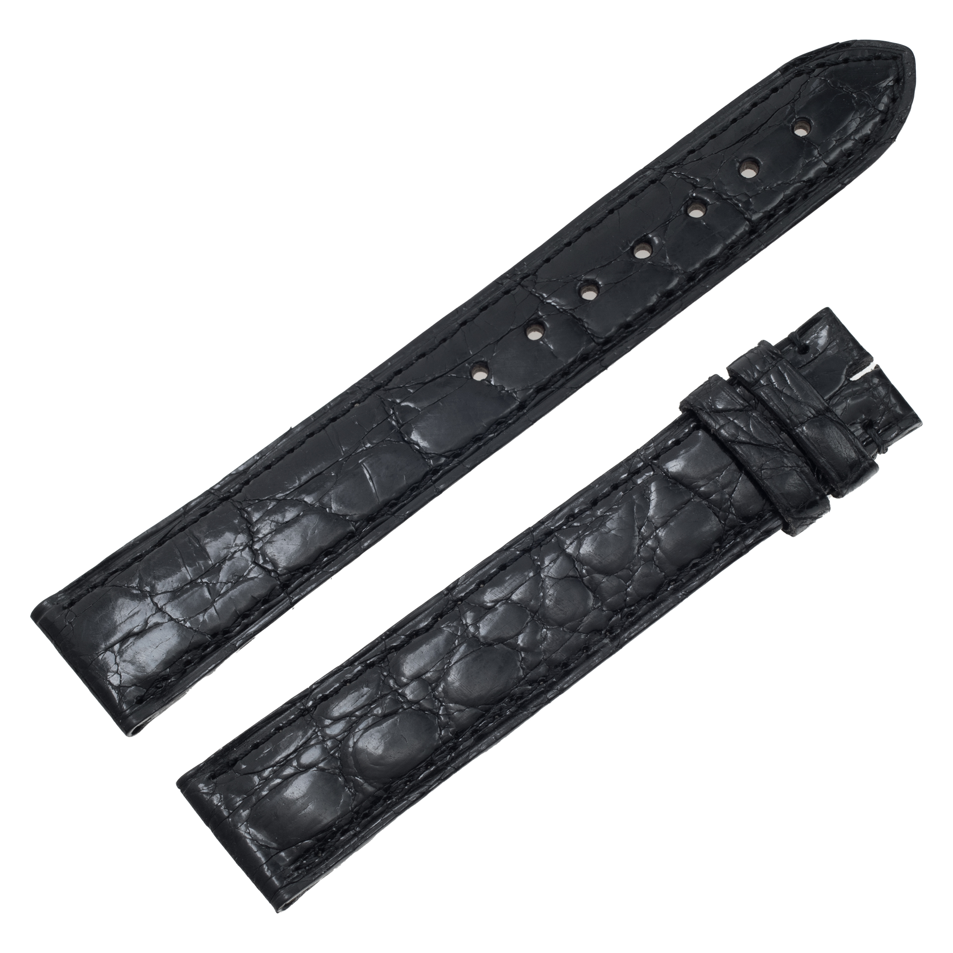 Cartier Black Crocodile strap (18mm x 16mm)