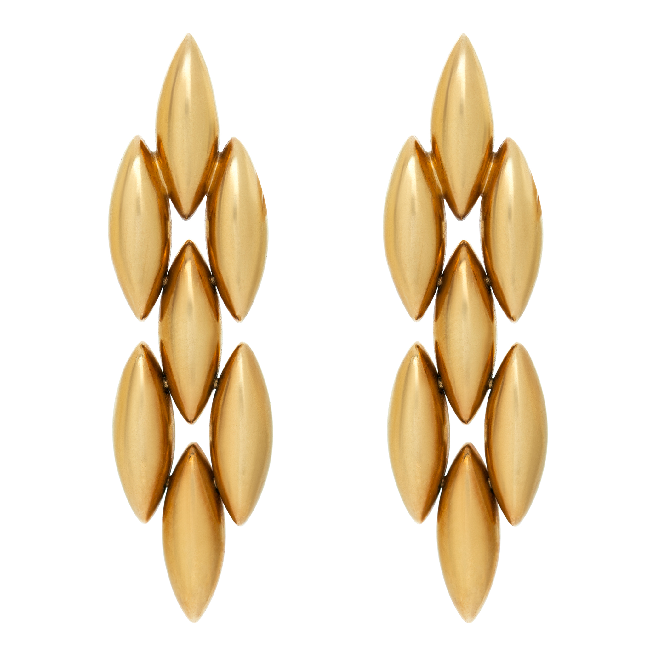 Cartier earrings in 18k yellow gold, length 1.6 inches