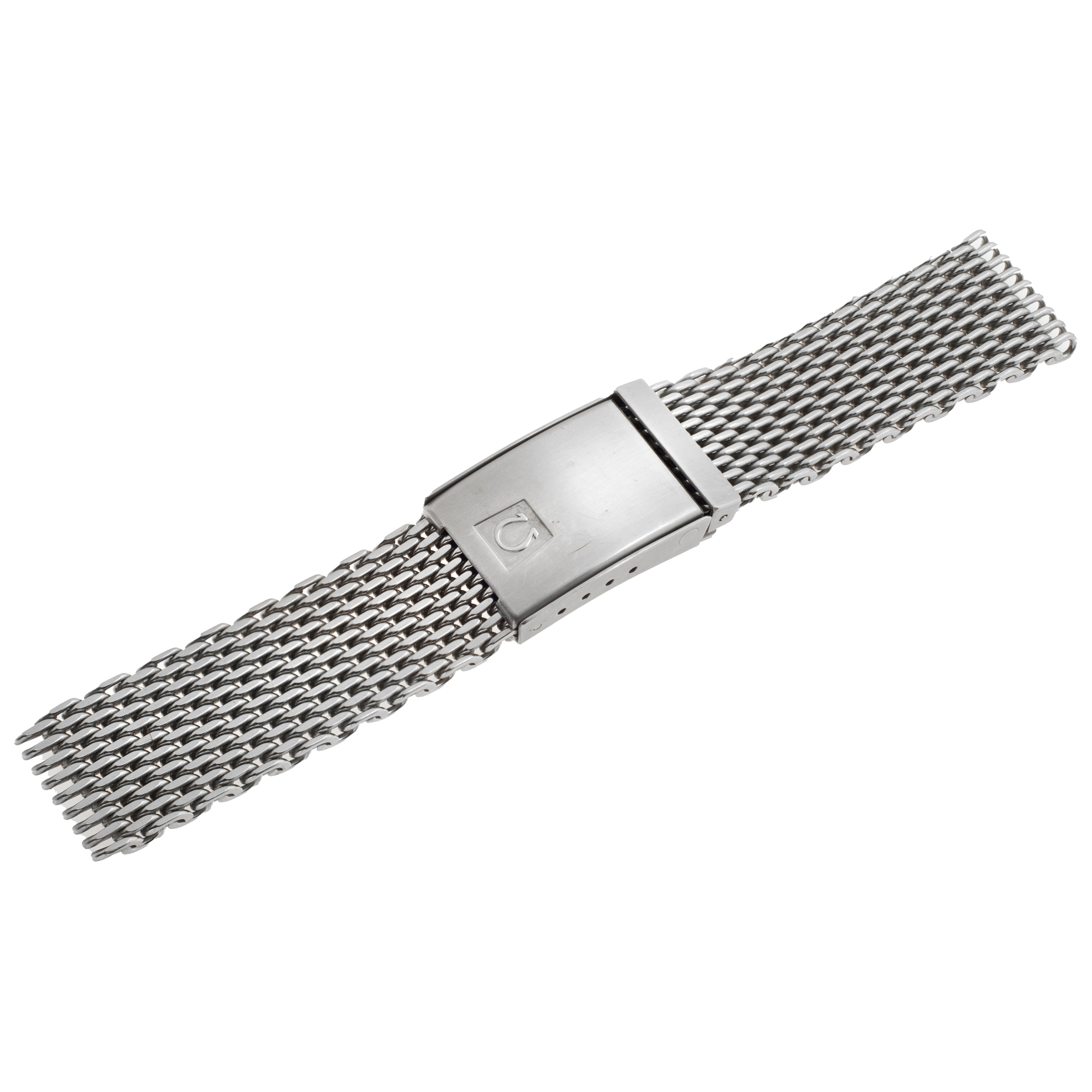 Omega hard mesh stainless steel band 1380/237 for Omega Ploprof. 6 inch length. 20mm width