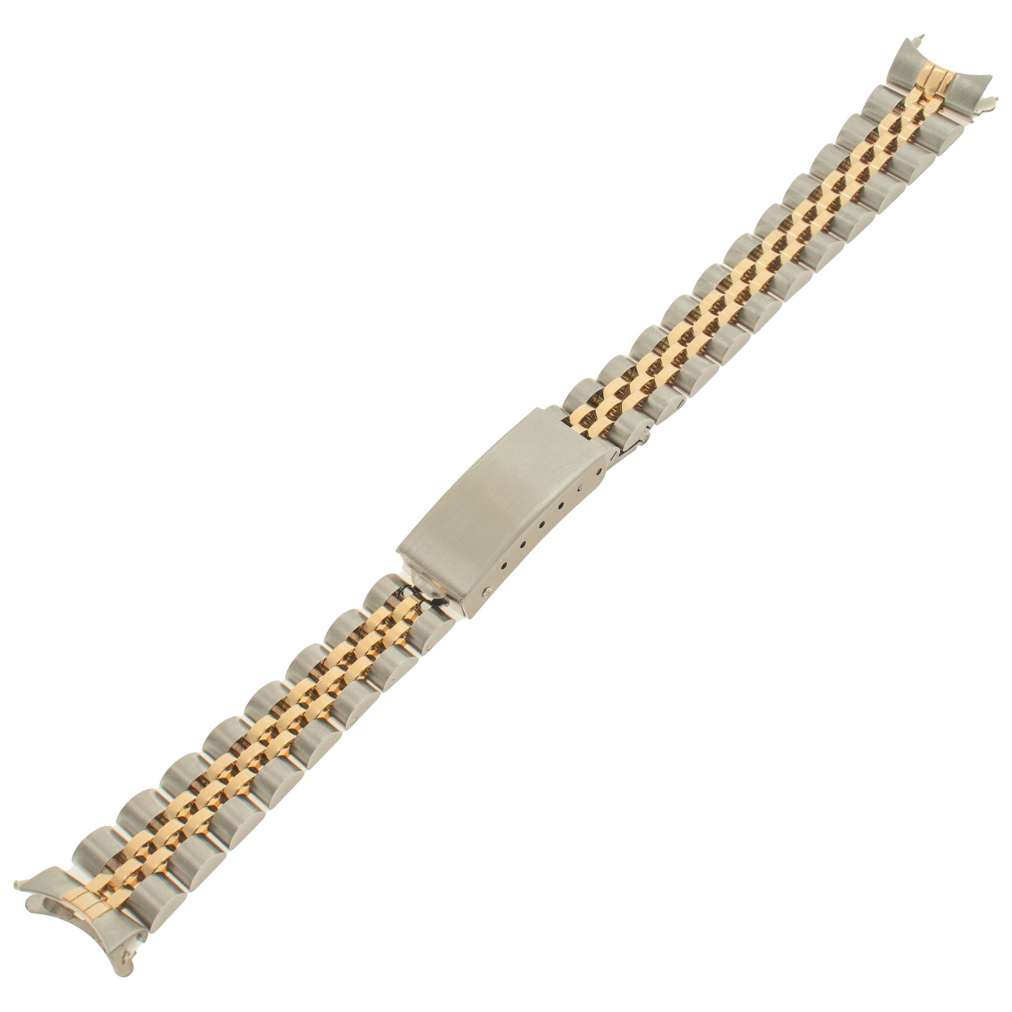 Custom Italian Ladies 13mm Jubilee Style Bracelet In 18k And Stainless Steel