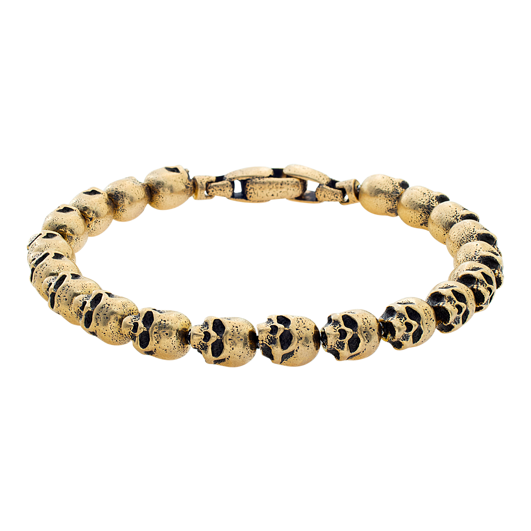 David Yurman Skull Bead bracelet in 18k yellow gold
