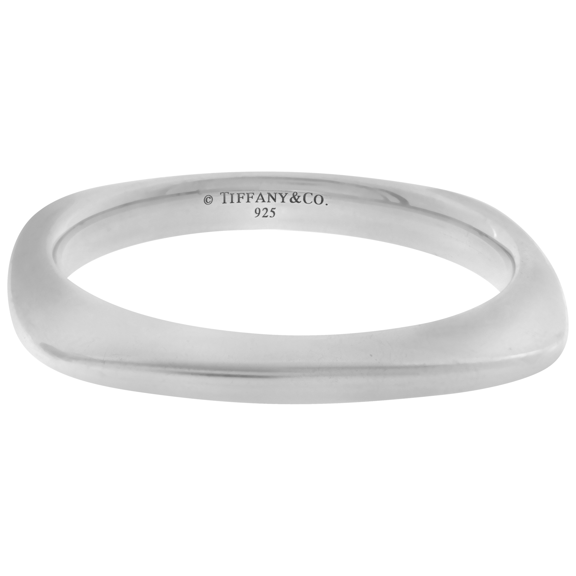 Tiffany & Co. cushion square bangle bracelet in sterling silver