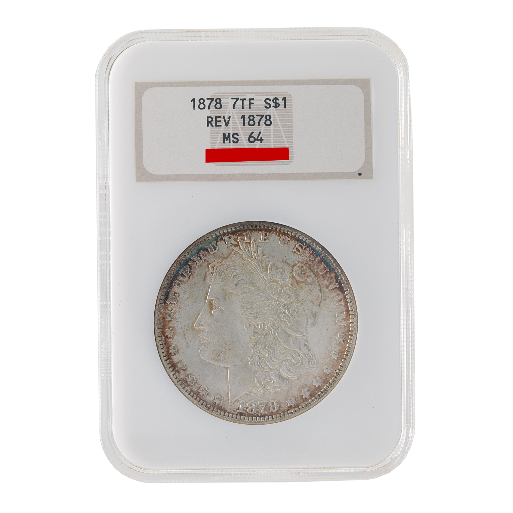 US Silver dollar coin from 1878 7TF REV78. NGC graded MS 64 (Default)