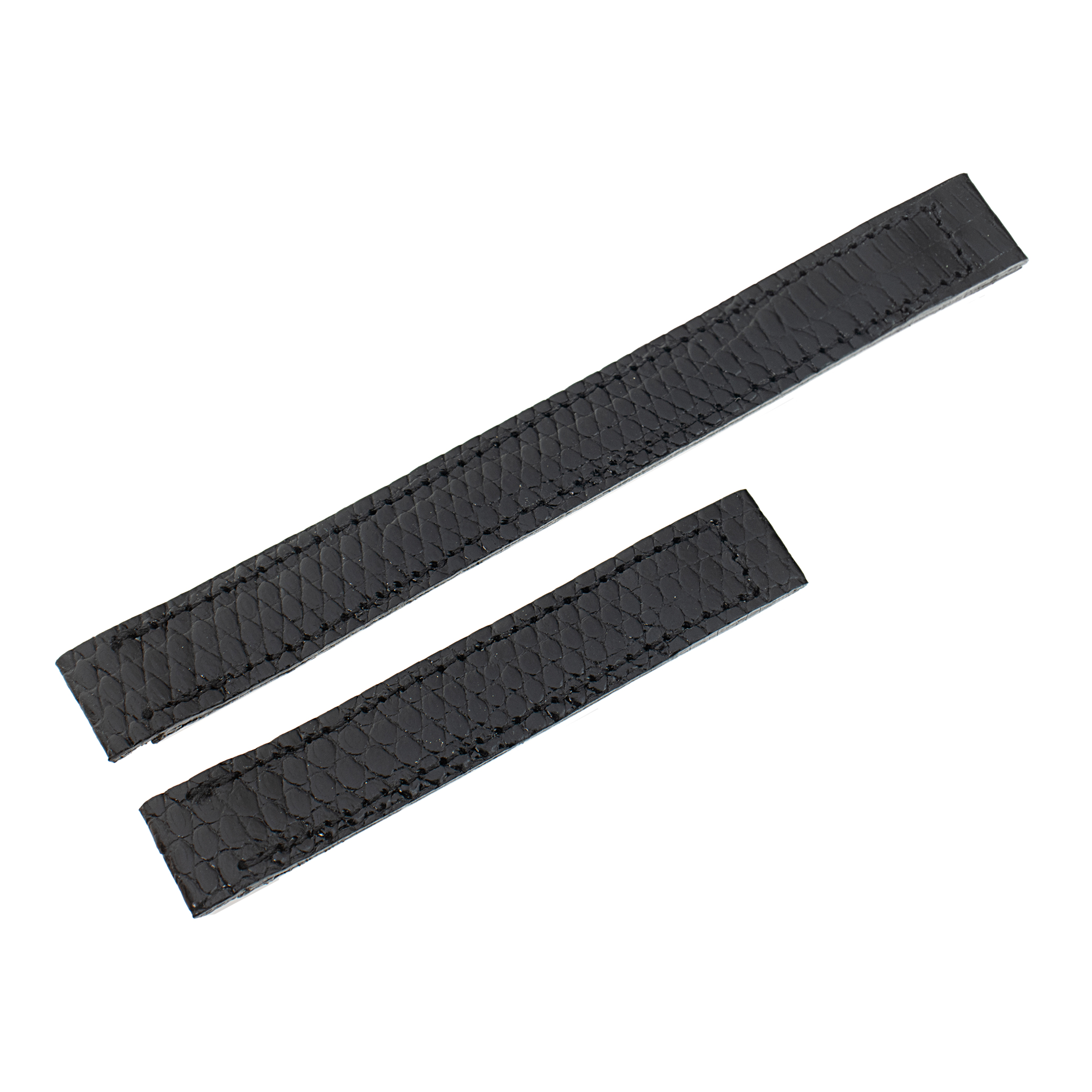 Cartier black lizard strap for deployant buckle 12 x 12 mm. Long end 4 in. Short end 2.5 in (Default)