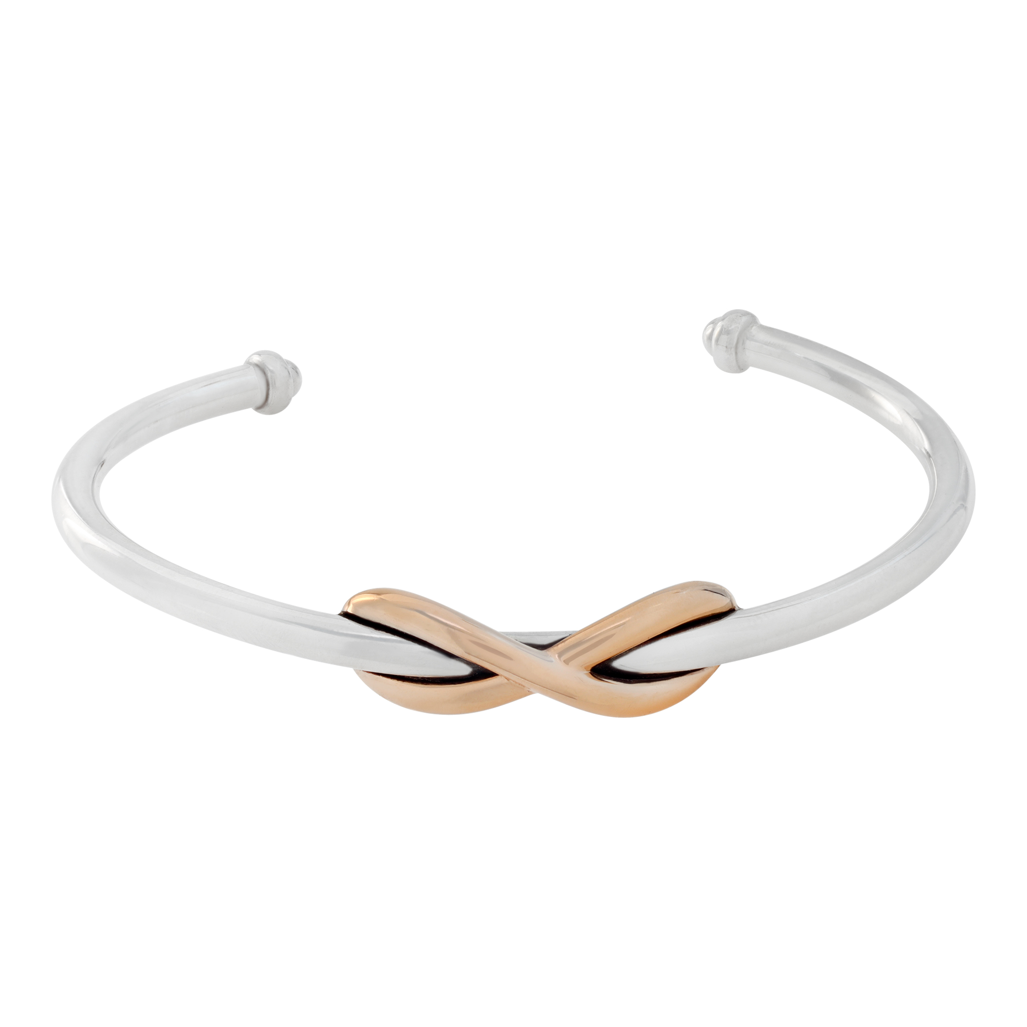 Tiffany & Co. infinity cuff in 18k rose gold & sterling silver