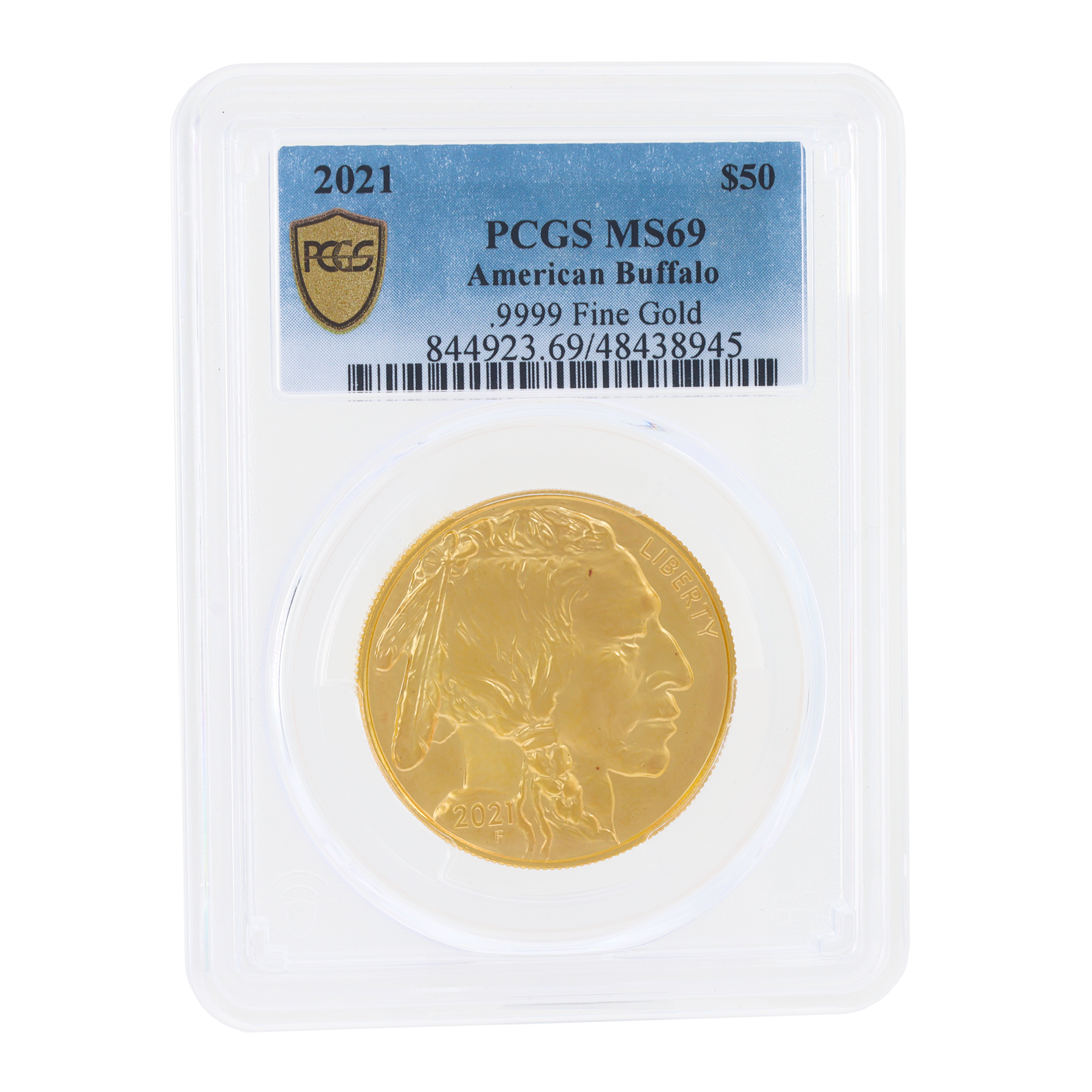 $50 Gold American Buffalo Coin from 2021. Uncirculated PCGS grading of MS69 (Default)