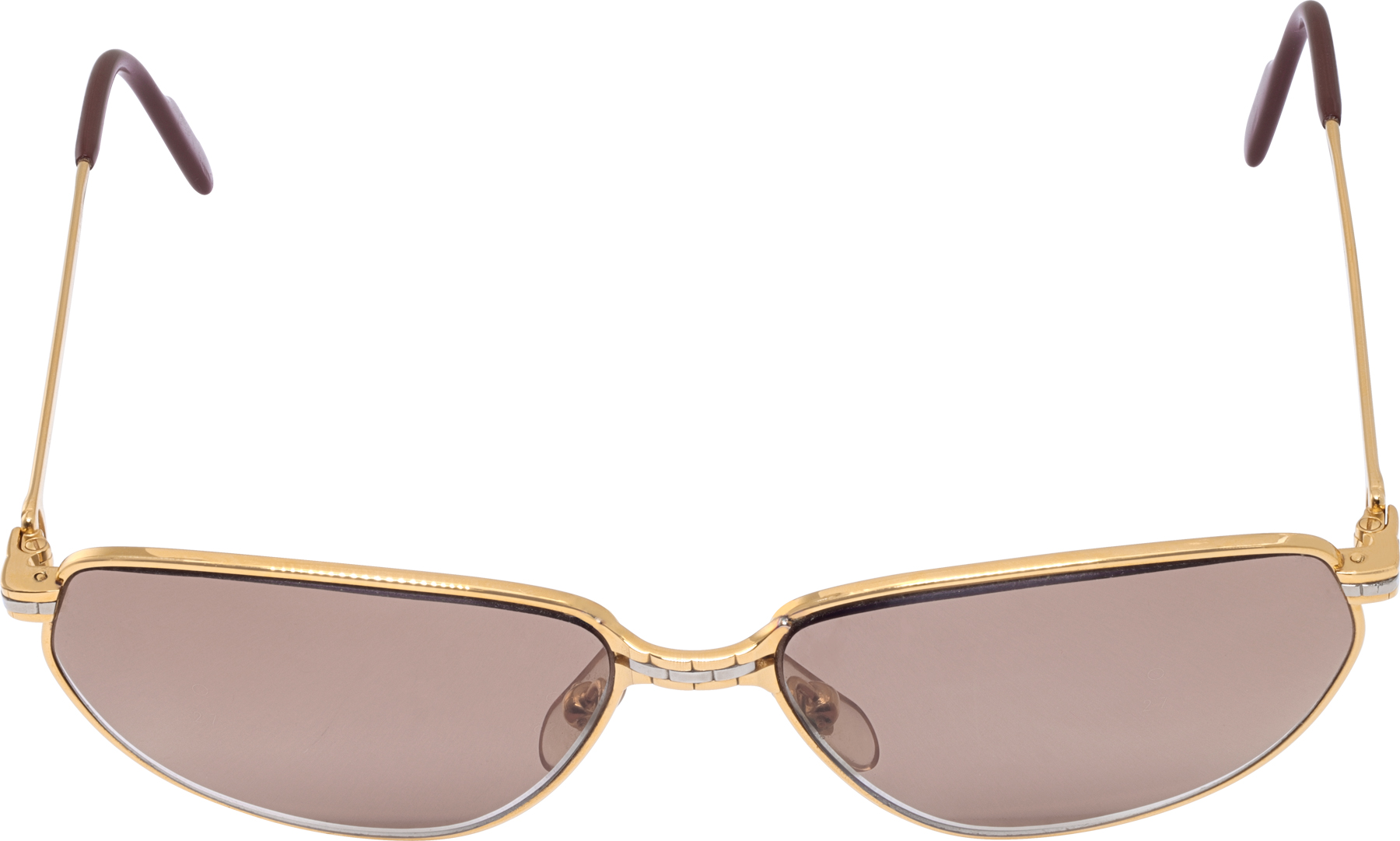 Cartier Maillon Panthere glasses in gold plate. lens 57mm, bridge 15, temple 135mm.
