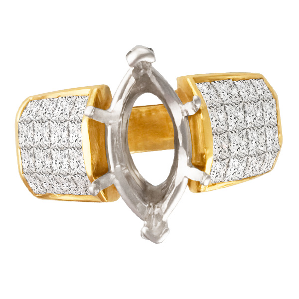 Marquise setting in 18k yellow gold size 7