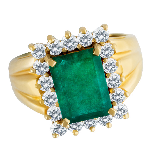 Emerald ring 14k