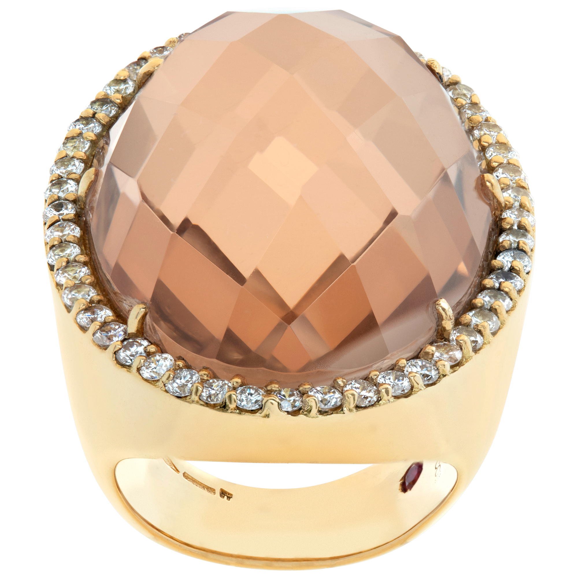 Roberto Coin "Cocktail Collection" Rock Crystal & diamond ring in 18k