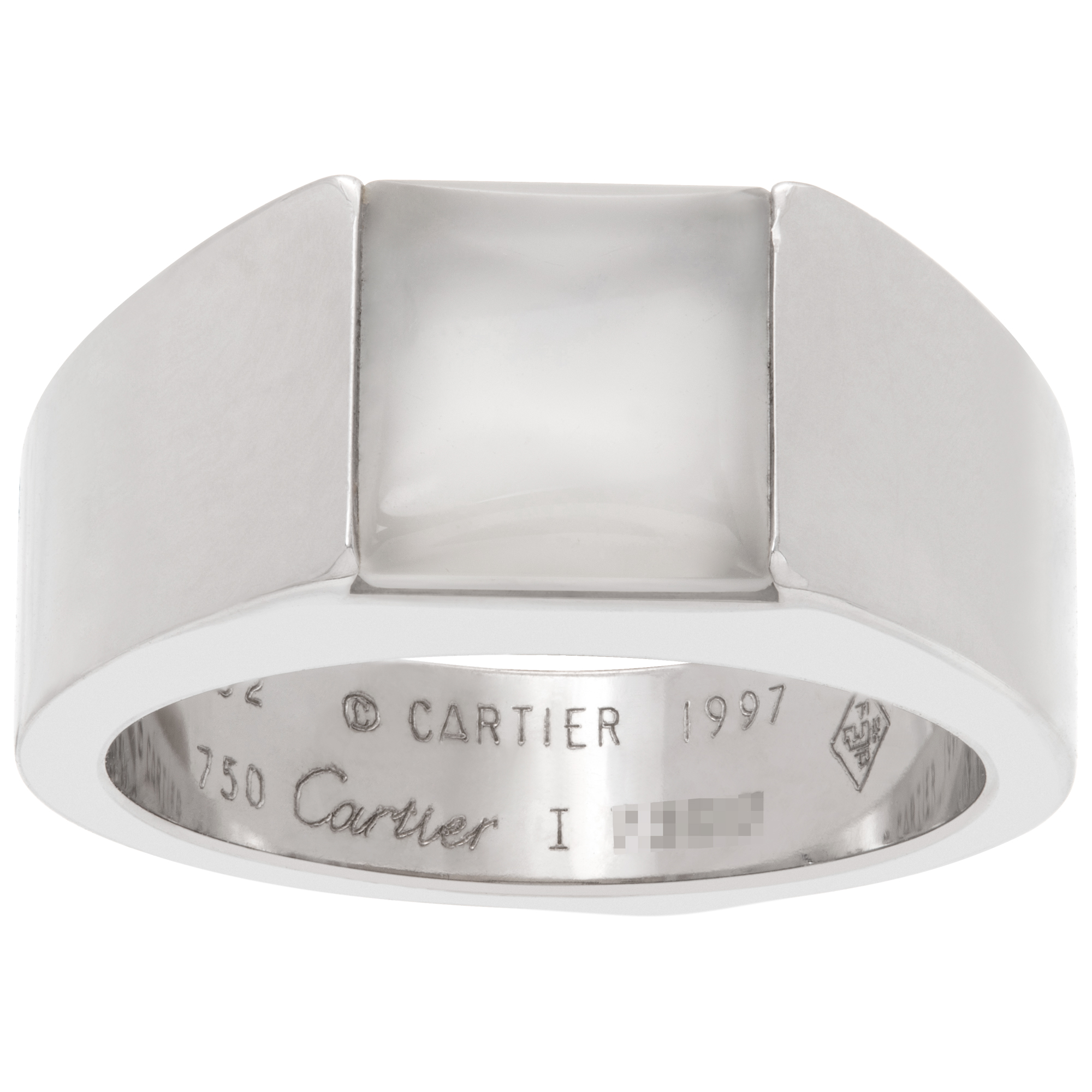 Cartier Tank ring in 18k white gold with moonstone