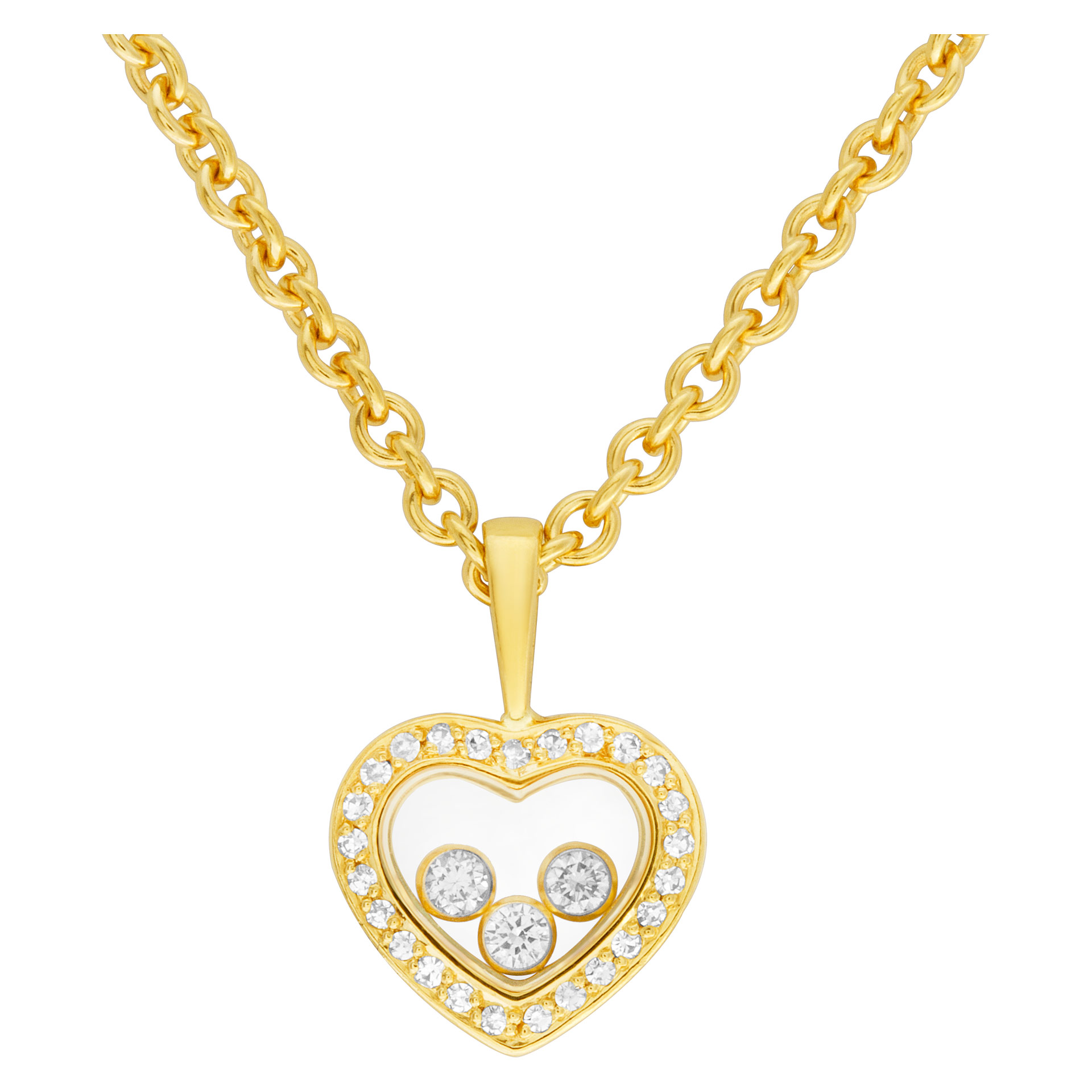 Chopard Happy Diamonds Icons pendant on 18k gold chain