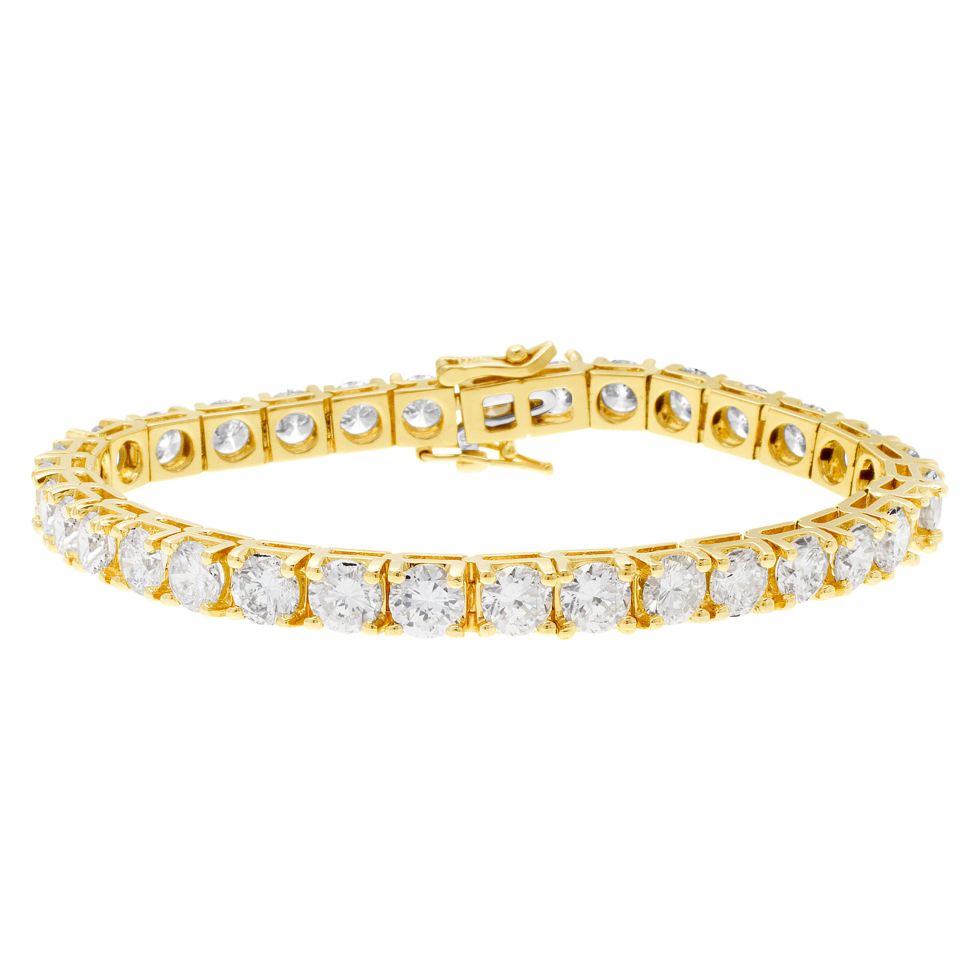 Diamond tennis bracelet in 14k 16 carats in diamonds (E-G color, SI1 clarity)