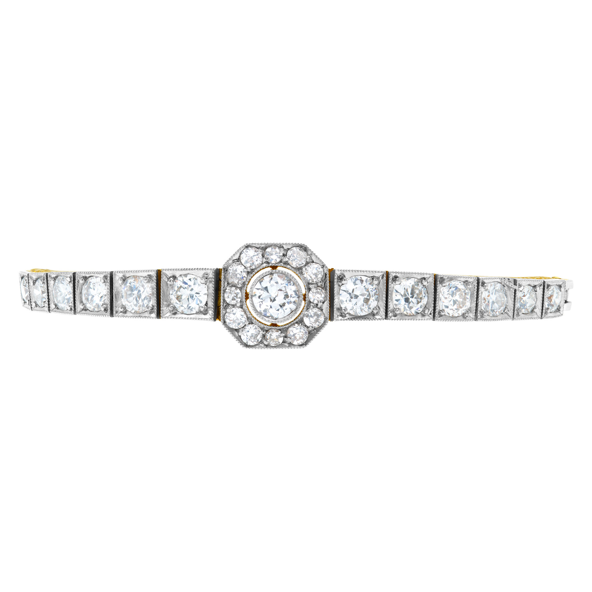 Diamond bracelet in 18k yellow gold with approximately 2 carats in diamonds