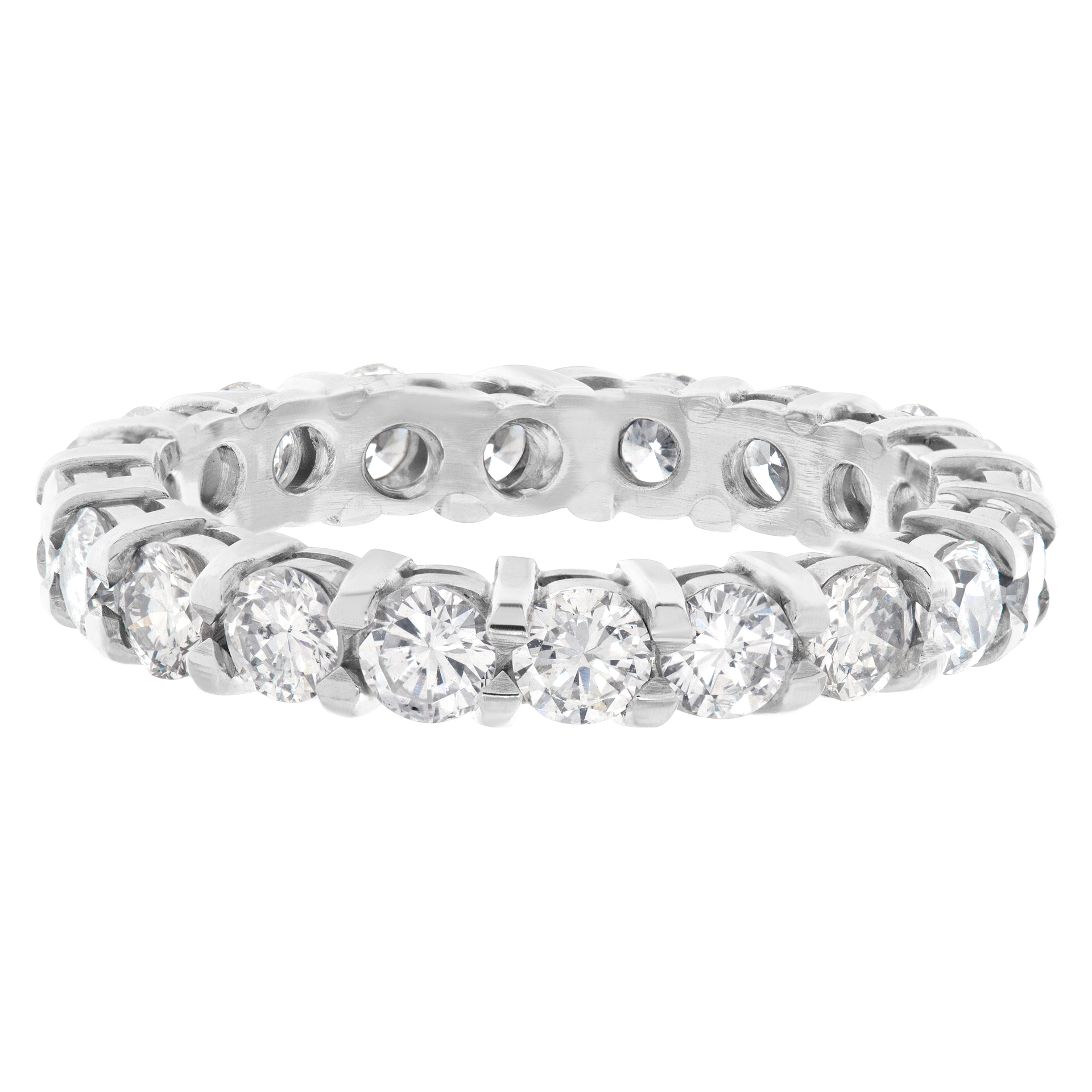 Diamond Eternity Band and Ring with 1.95 carats in diamonds set in platinum