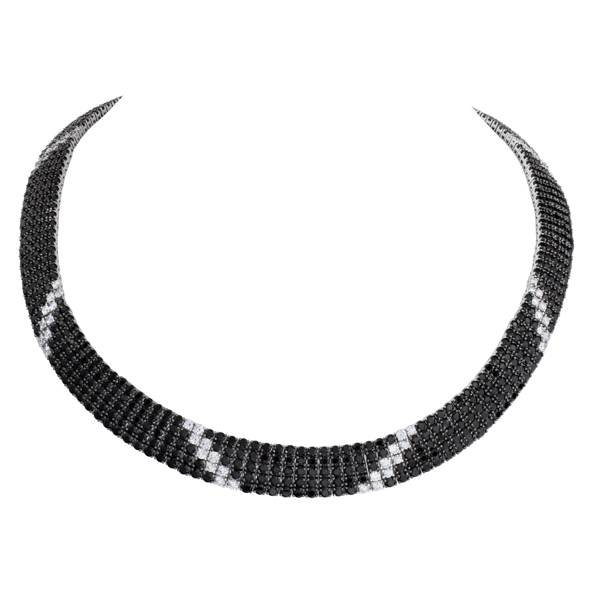 Roberto Coin Fantasia necklace with black sapphires and diamonds