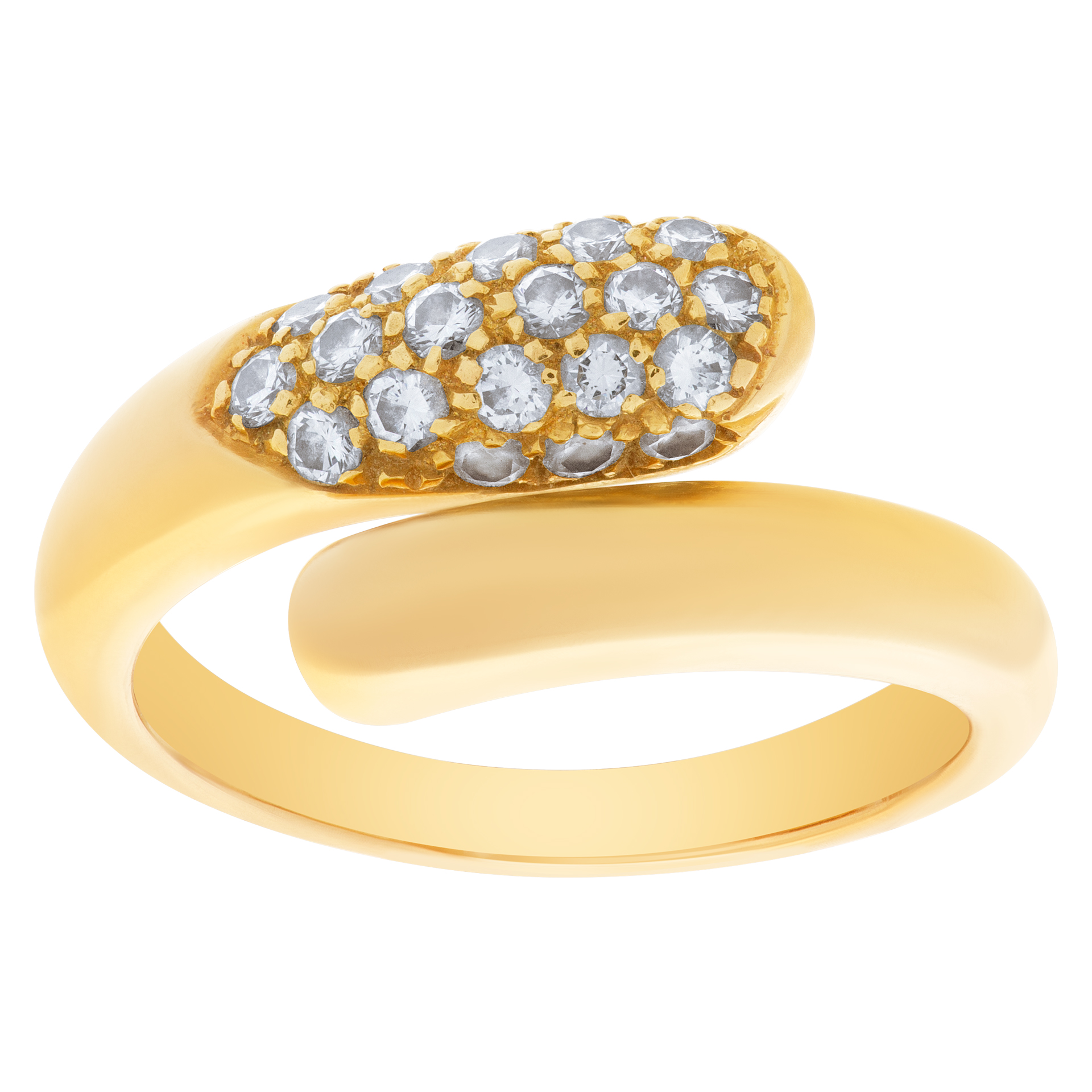 Bvlgari Pave diamond ring in 18k yellow gold 0.50 crats in diamonds (Stones)