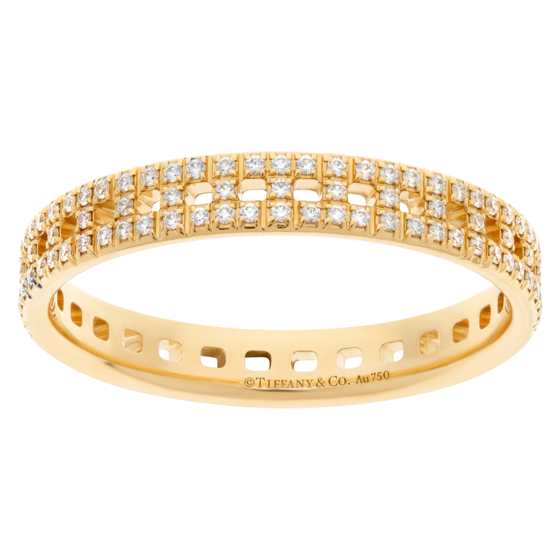 Tiffany & Co. True T Narrow ring 18k rose gold with diamonds
