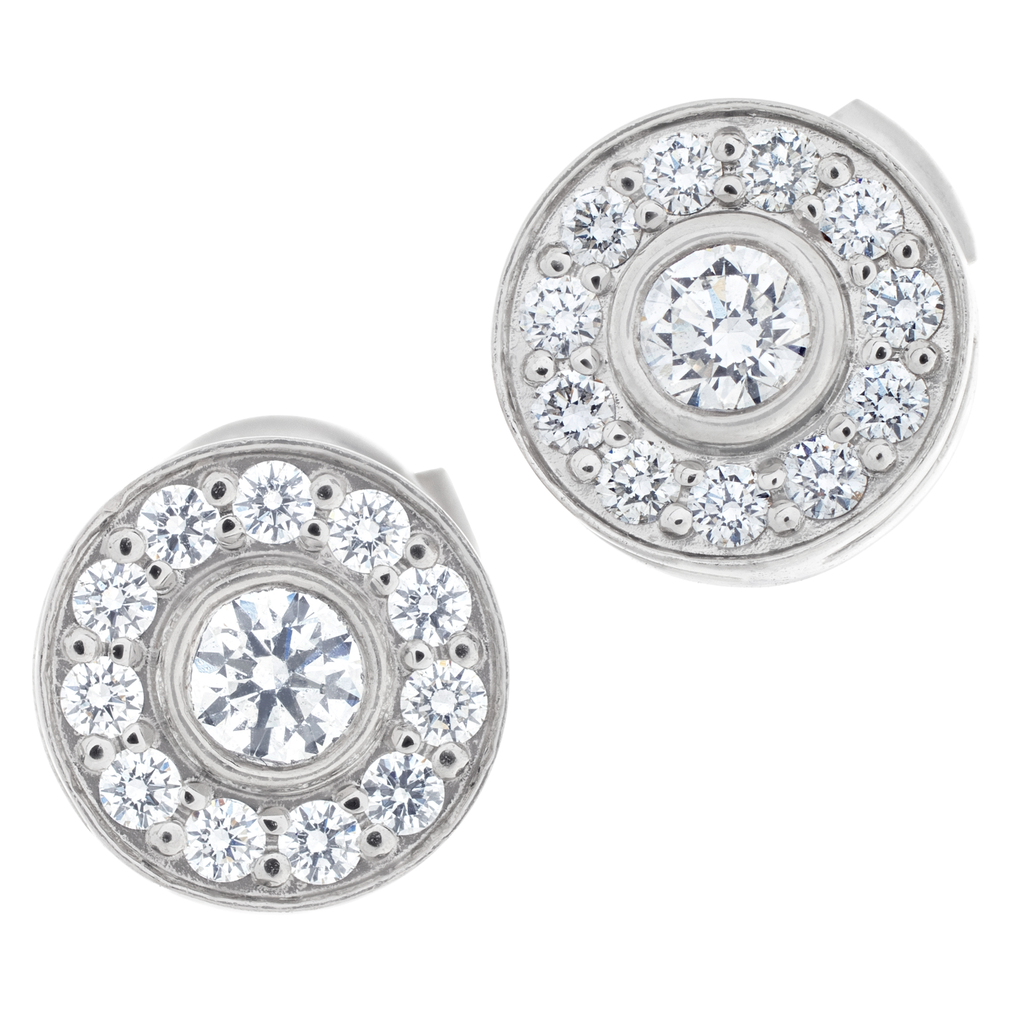 Tiffany & Co Circlet platinum diamond earrings