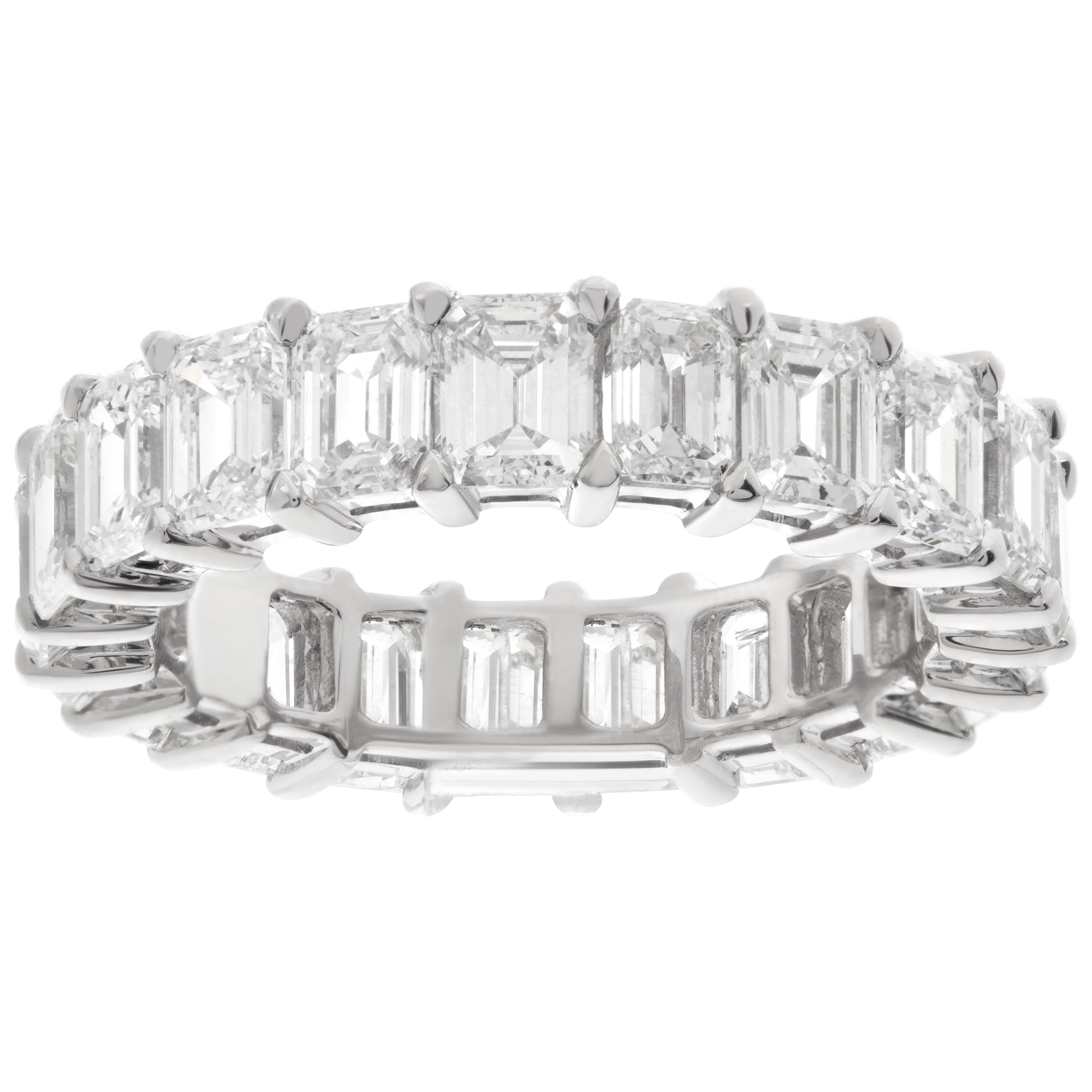 Diamond eternity band with 5.12 cts set in platinum