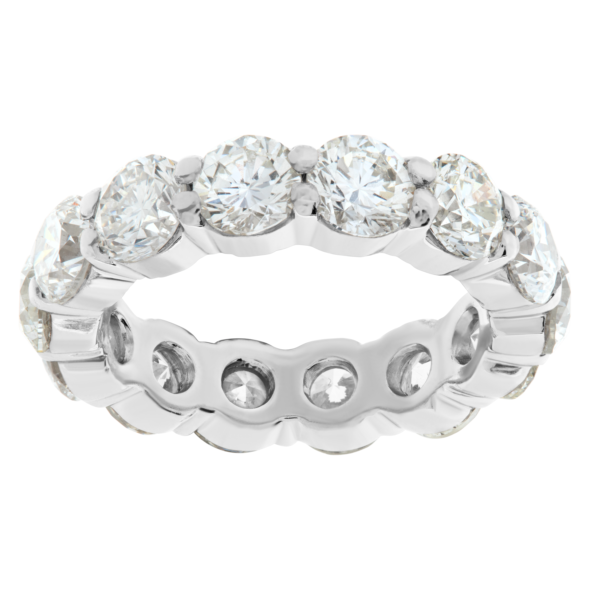 Platinum eternity band with approximately 5 carats in diamonds