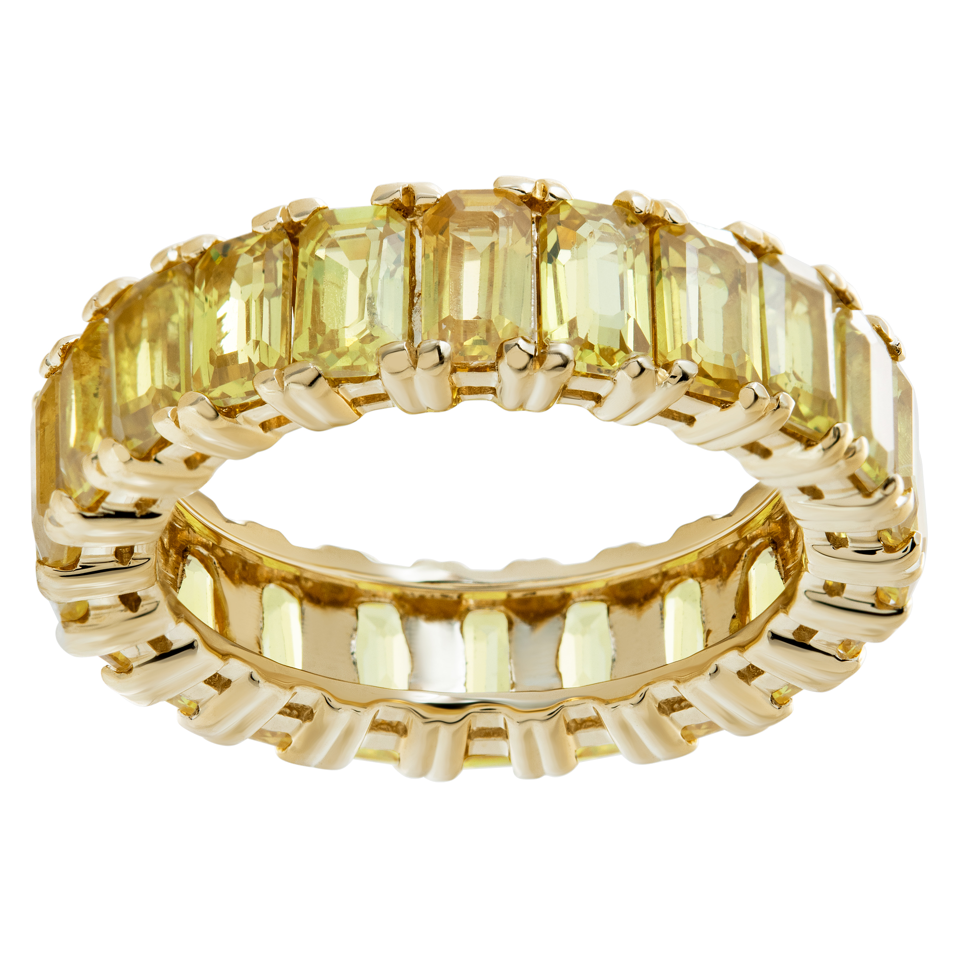 Yellow sapphire eternity band in 14k yellow gold (Stones)