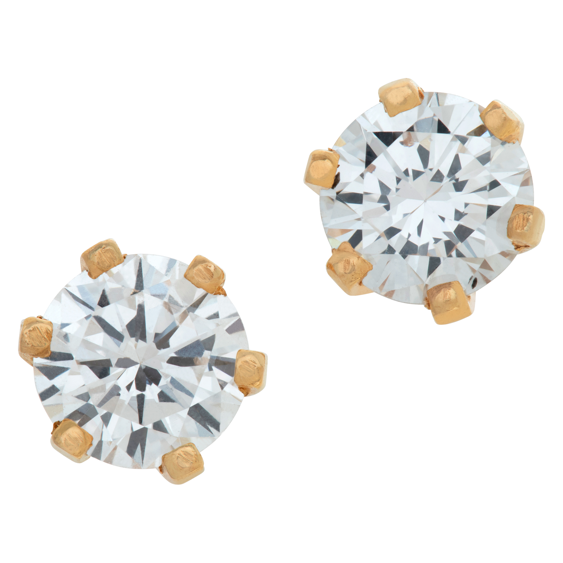 GIA certified round brilliant cut diamond studs