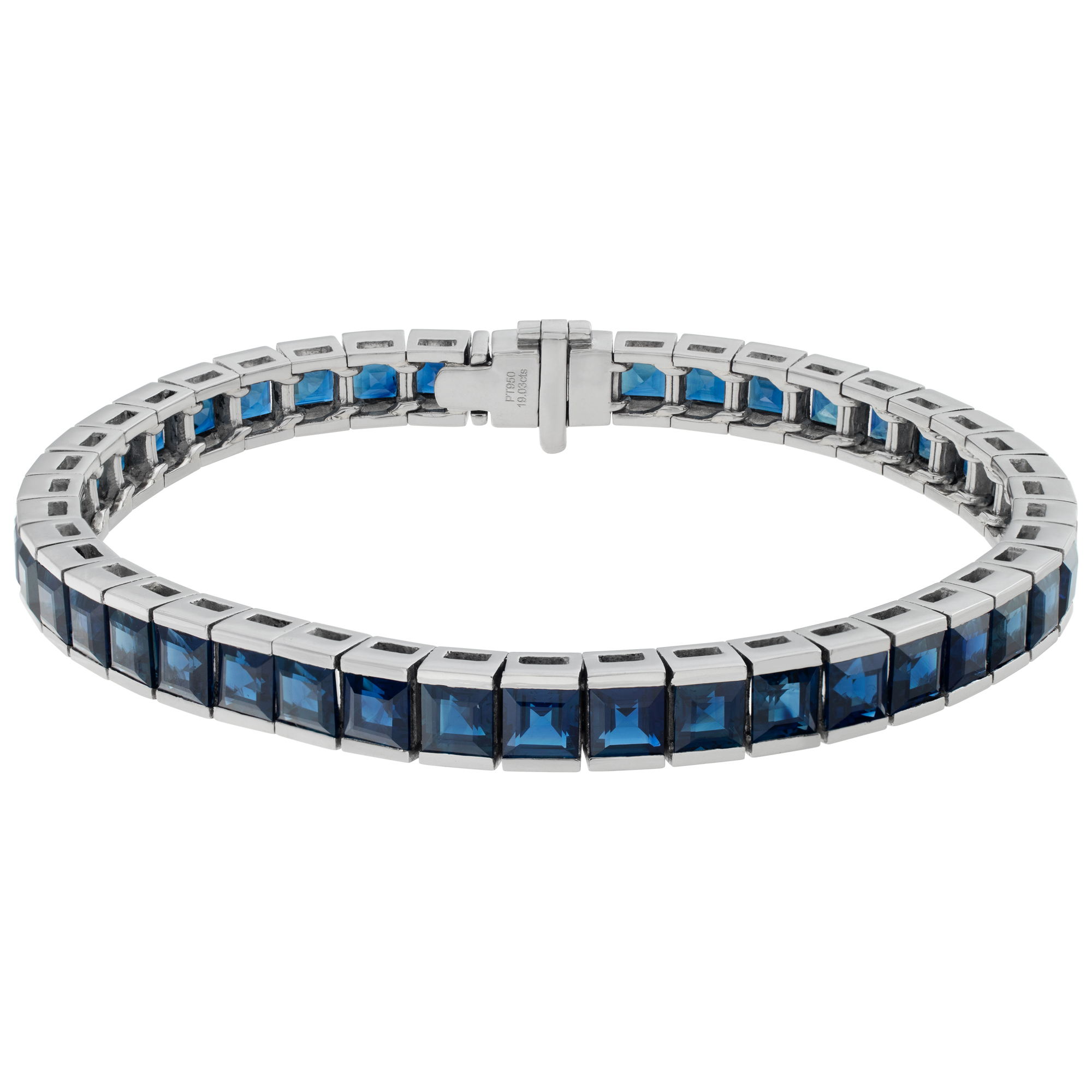 Sapphire bracelet in platinum