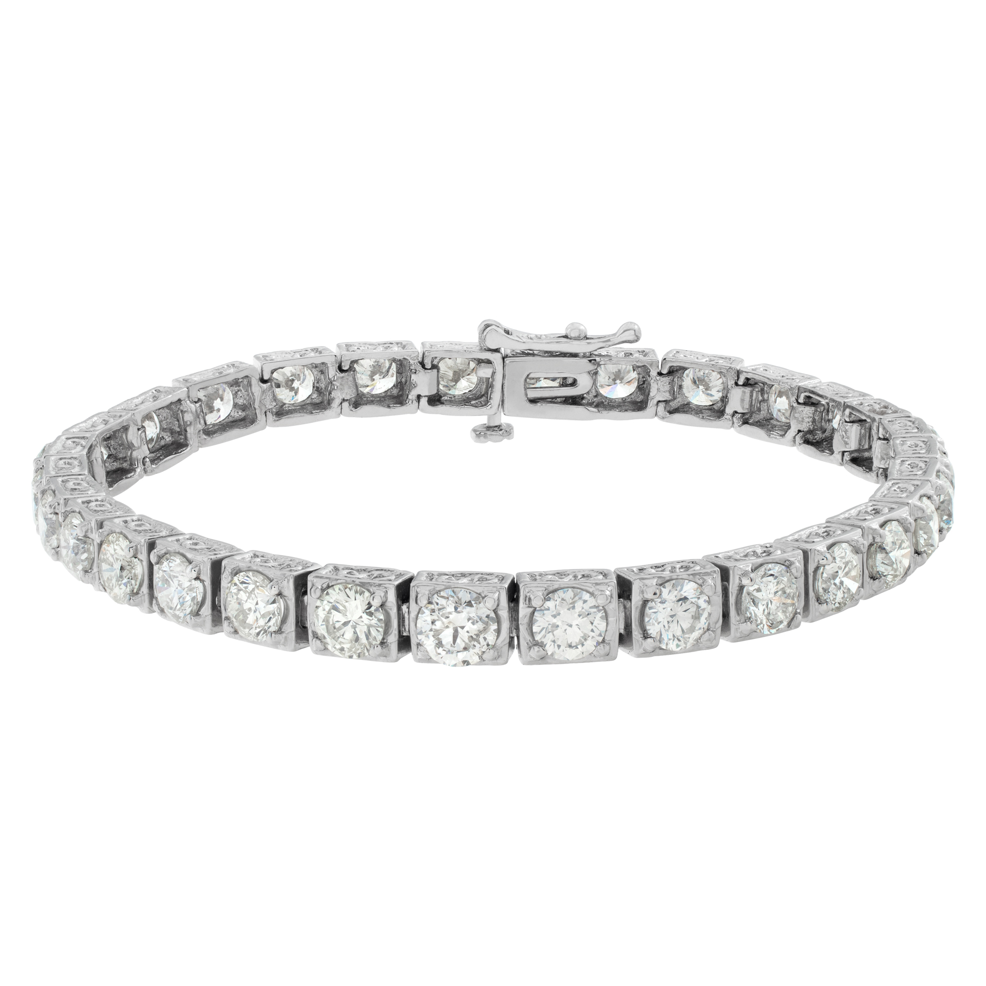 Platinum diamond bracelet with 10 carats in diamonds
