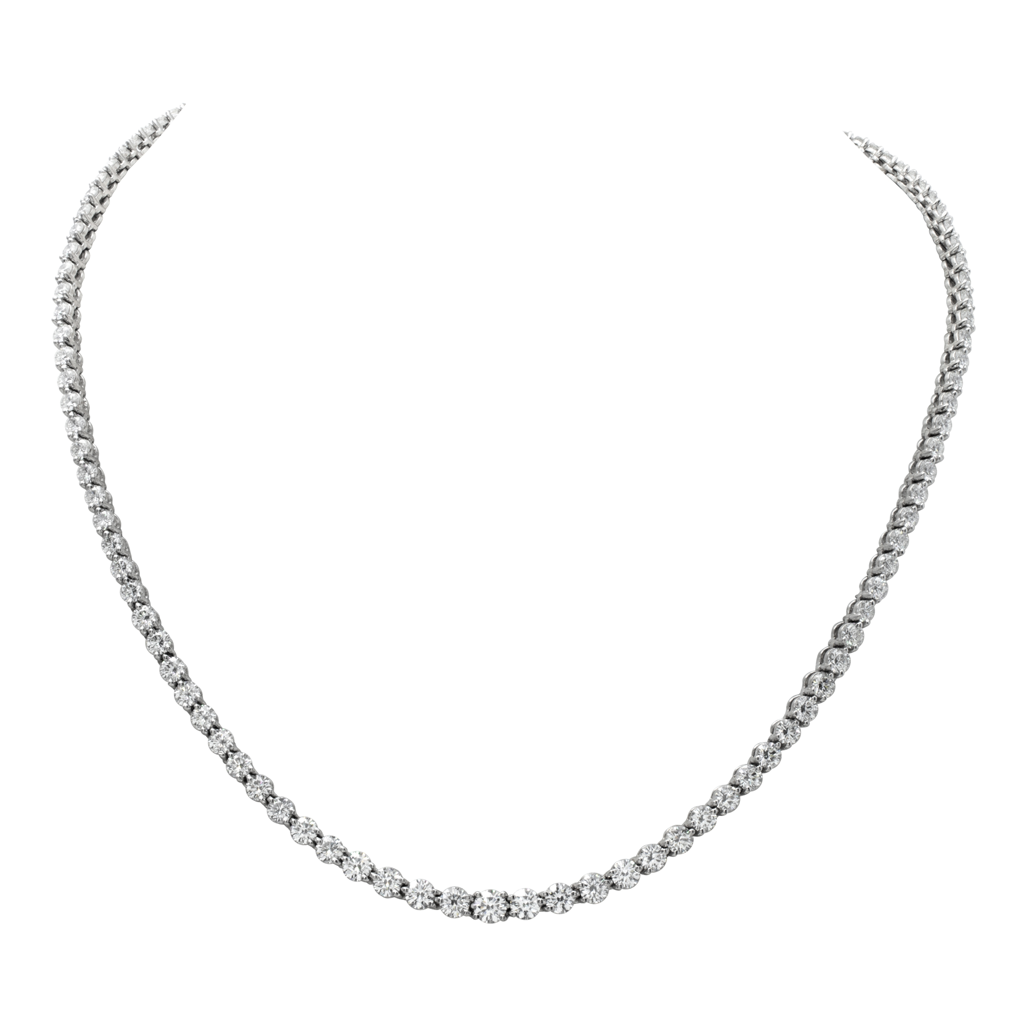 Tiffany & Co. graduated diamond necklace in platinum approx 10.18 carats G-H VVS-VS (Stones)