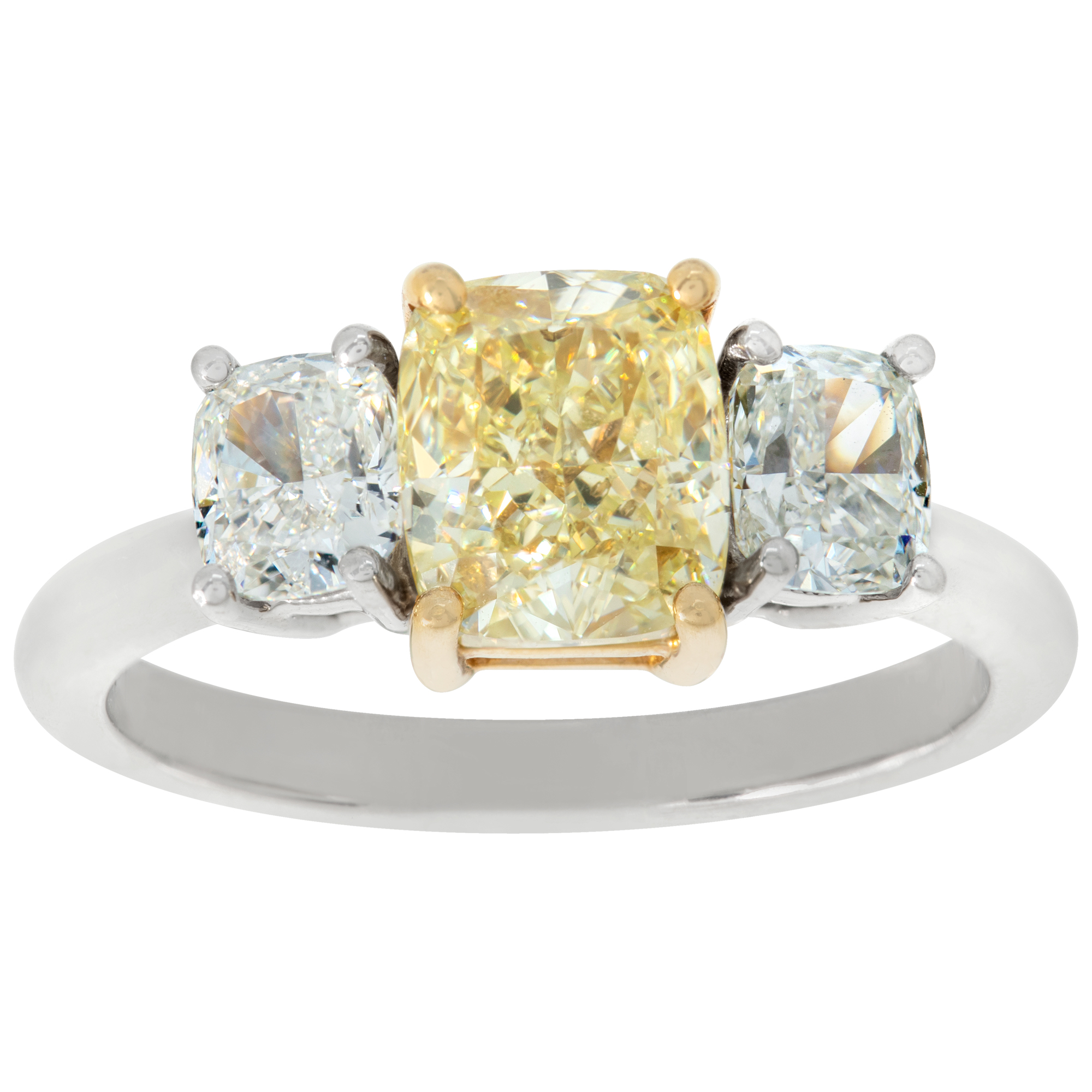 GIA certified fancy yellow diamond ring in platinum