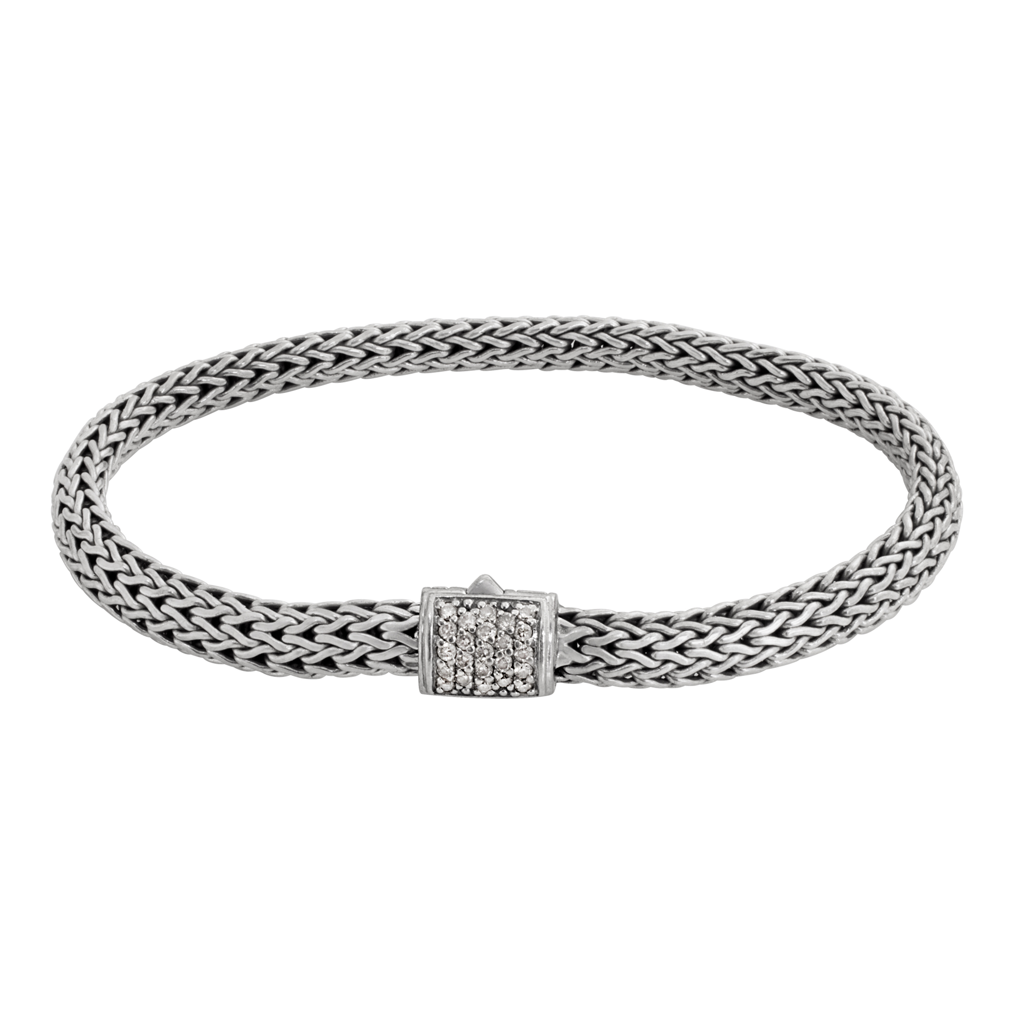 John Hardy diamond bracelet in sterling silver (Stones)