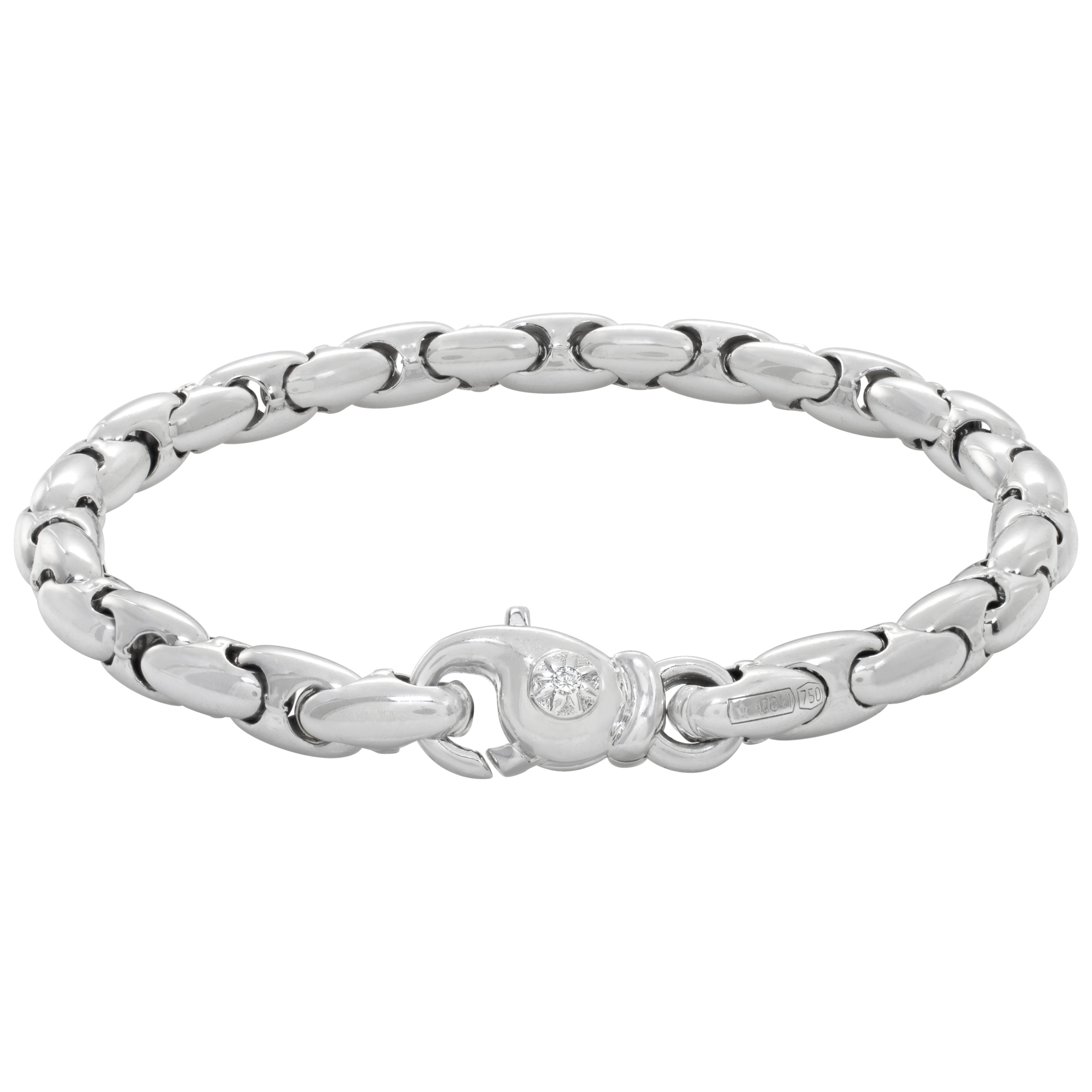 Chimento 18k White Gold Bracelet With A Diamond On The Clasp