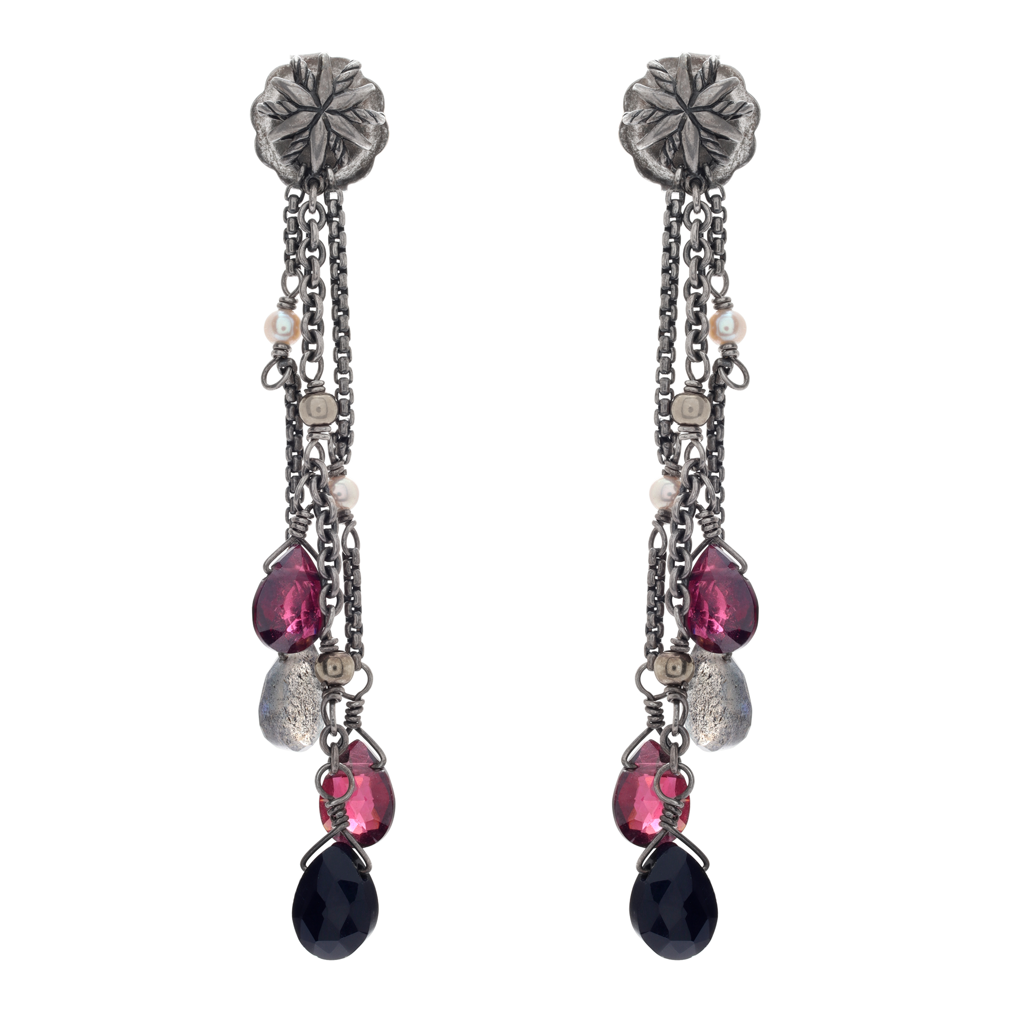 David Yurman tassel earrings in sterling silver with semi-precious stones (Stones)Back Reset Delete Duplicate Save Save and Continue Edit
