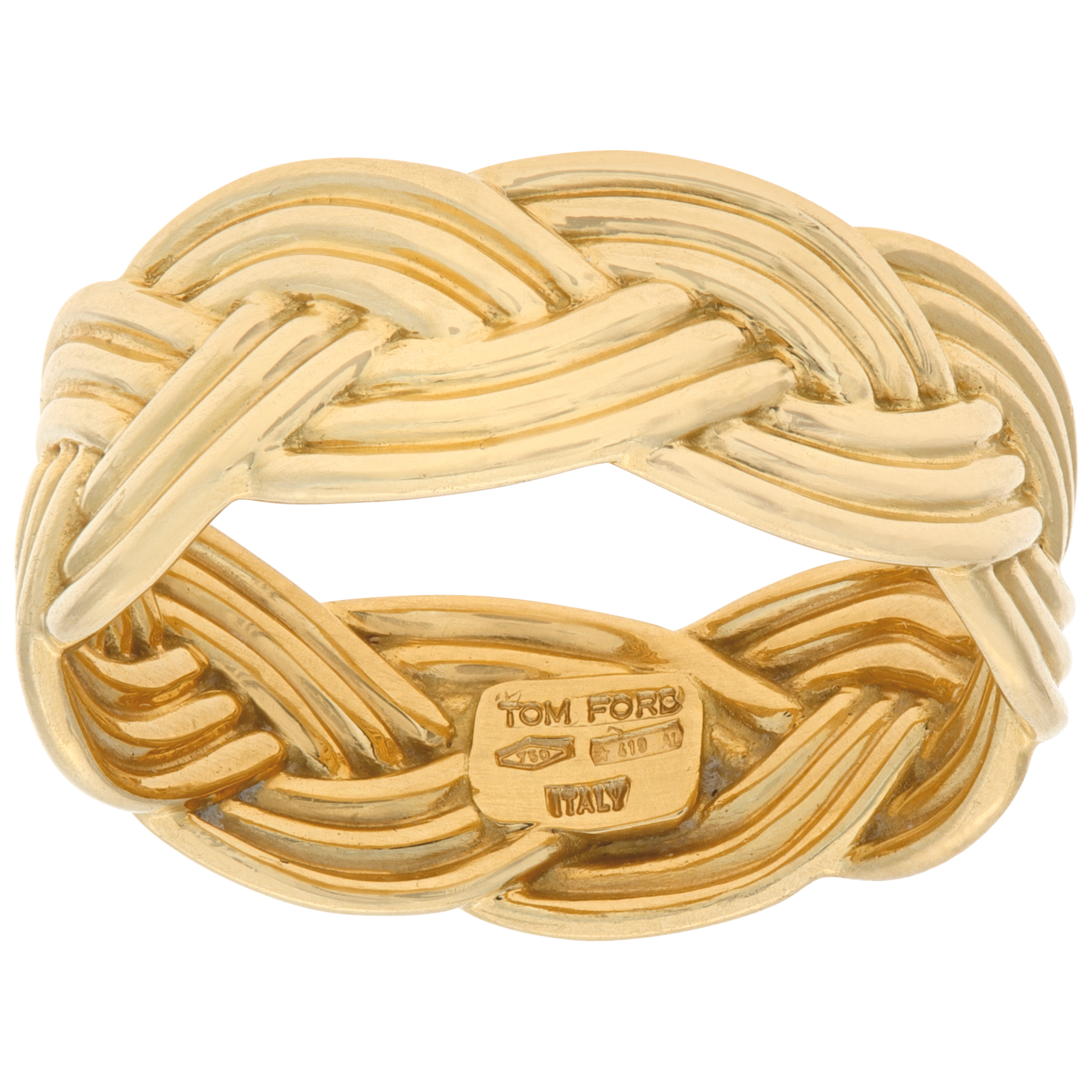 Tom Ford Braided ring in 18k yellow gold