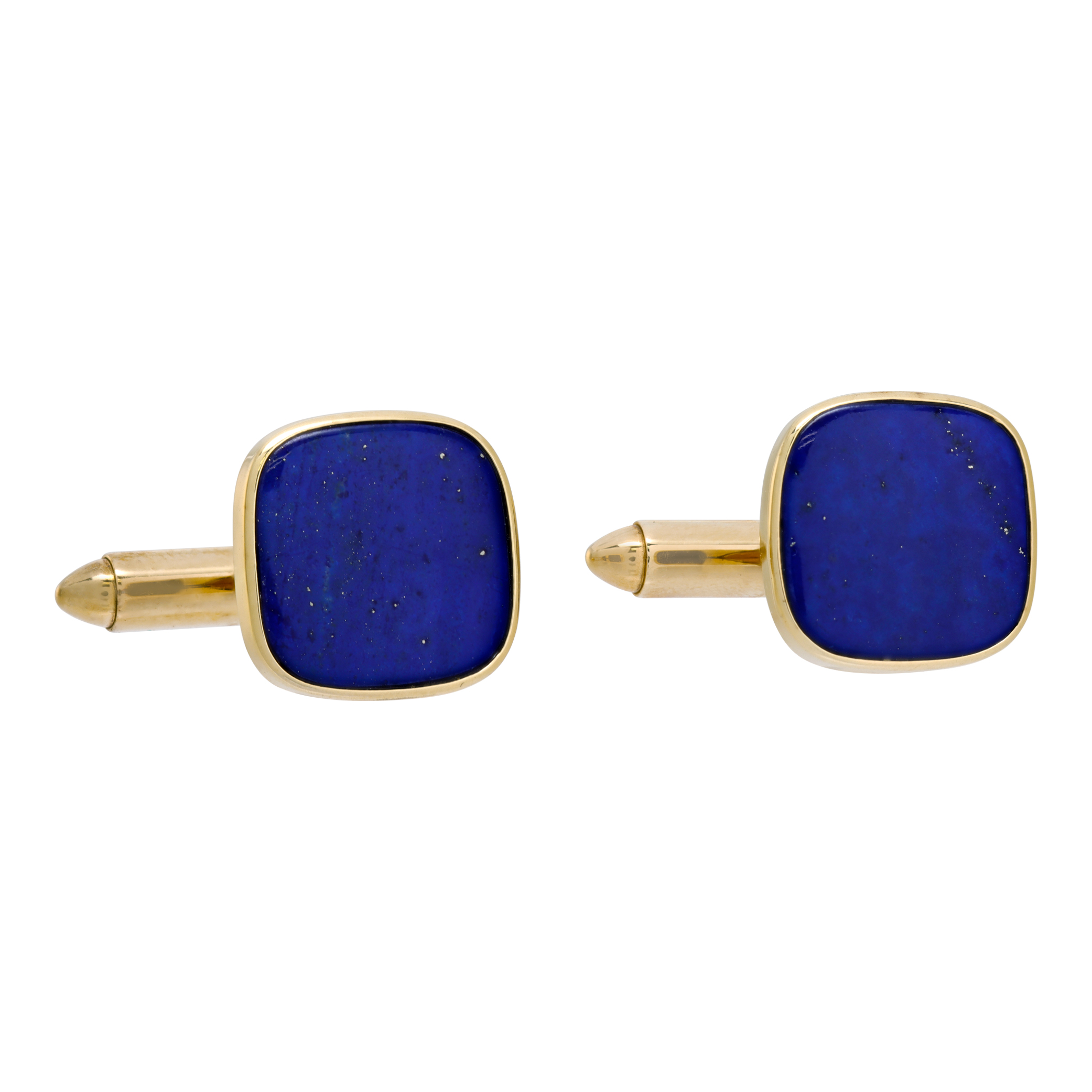 Lapis Lazuli cufflinks in 14k yellow gold (Stones)
