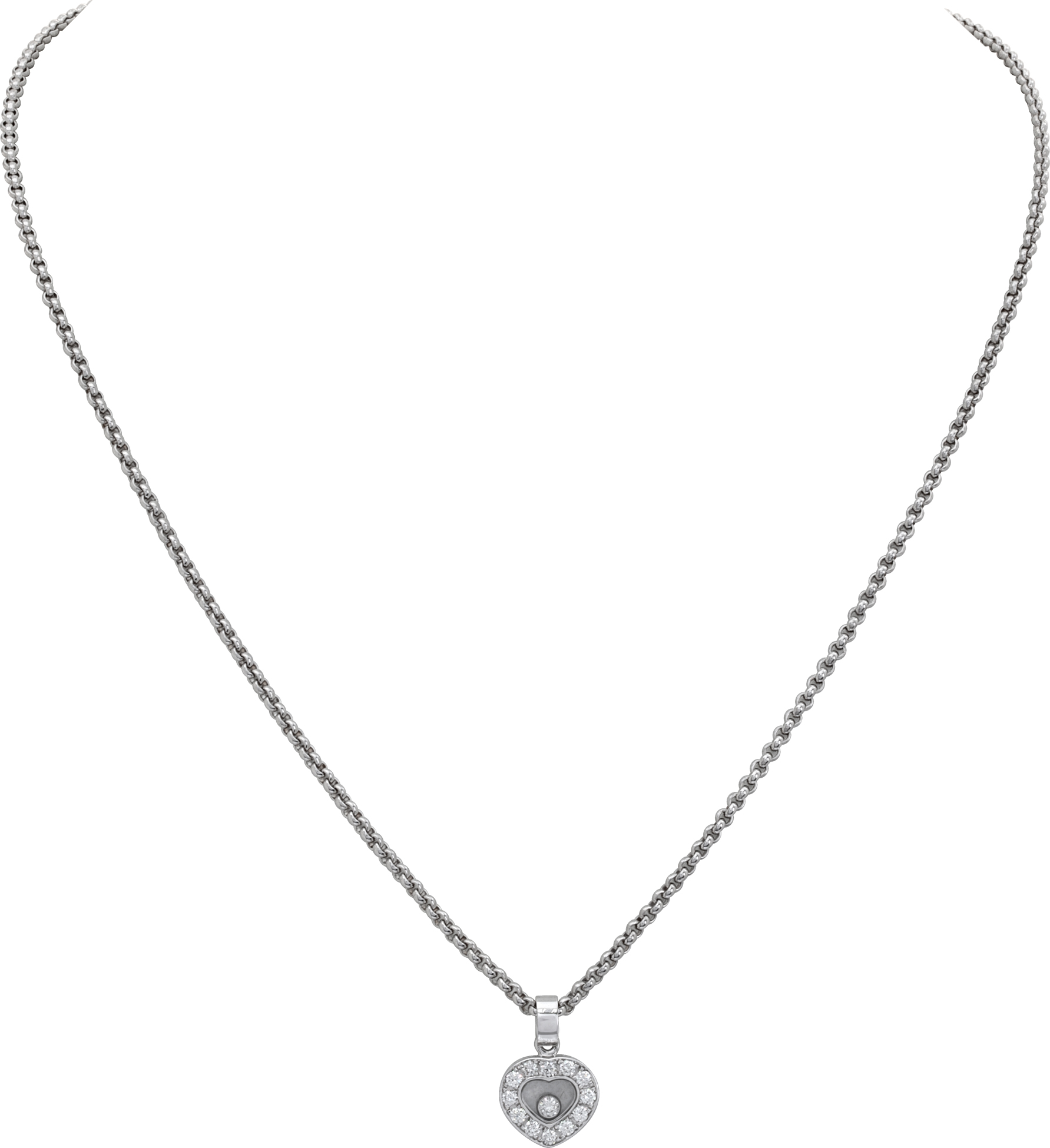 Chopard Happy Diamond heart pendant in 18k white gold