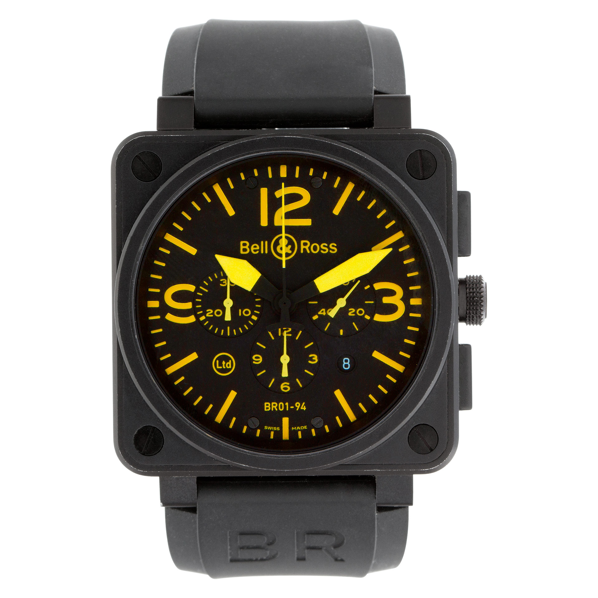 Bell & Ross Aviation "Instruments YELLOW" 46mm BR01-94-S (Watches)