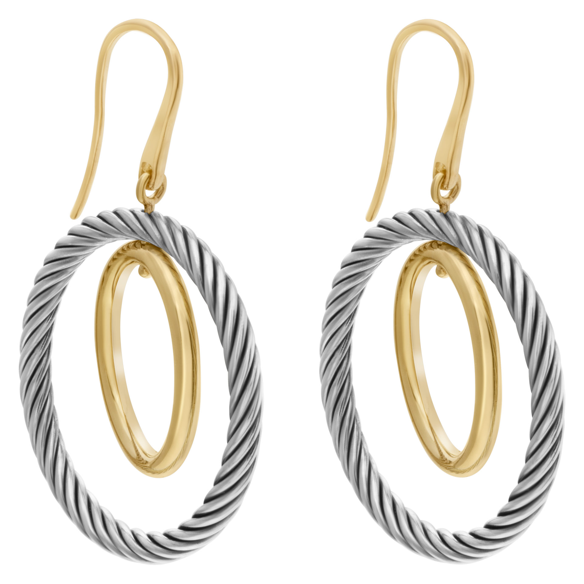 David Yurman Mobile Hoop earrings in 18k and sterling silver | eBay