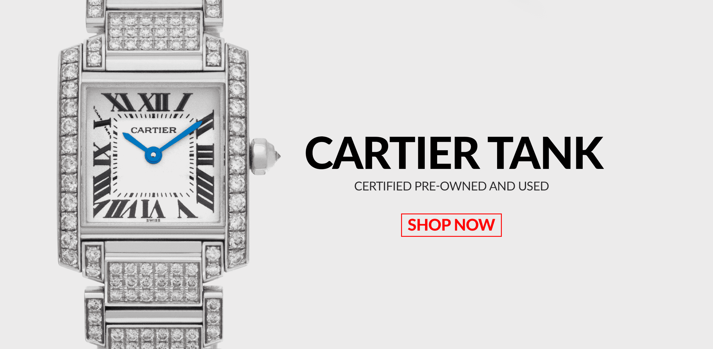 Pre-Owned Certified Used Cartier Tank Header