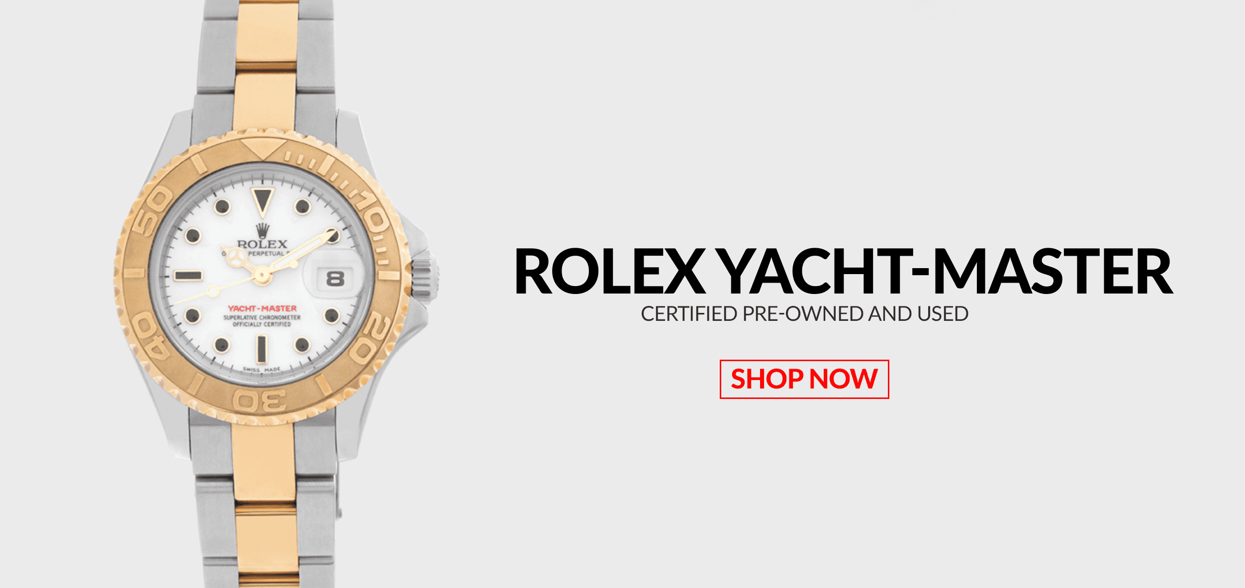 Pre-Owned Certified Used Rolex Yacht-Master Watches Header