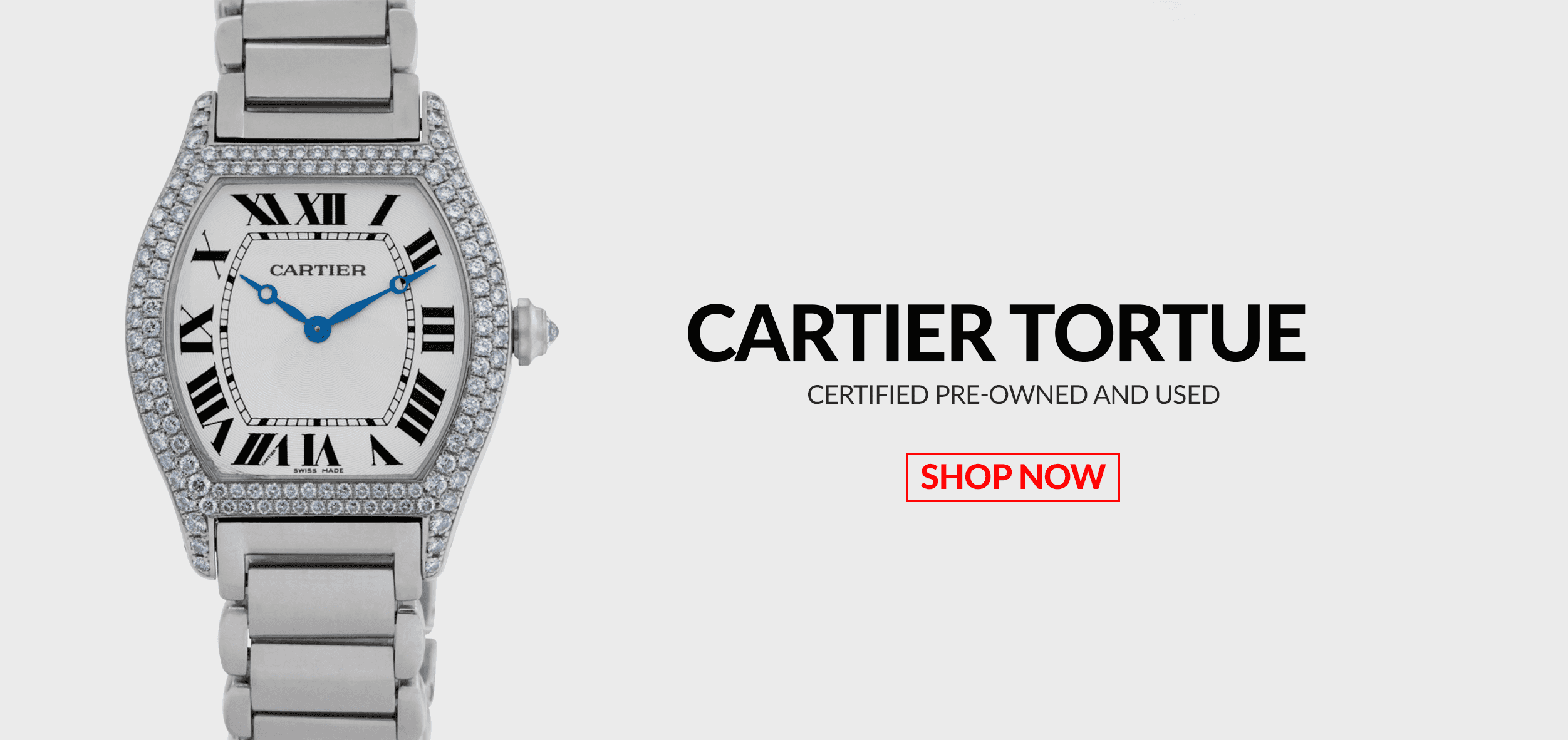 Pre-Owned Certified Used Cartier Tortue Header