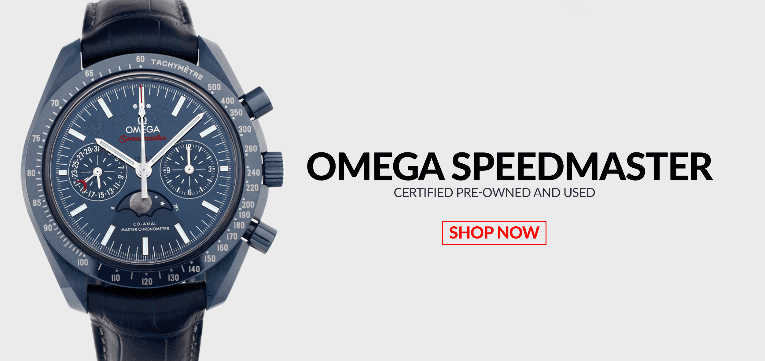 Pre-Owned Certified Used Omega Speedmaster Watches Header
