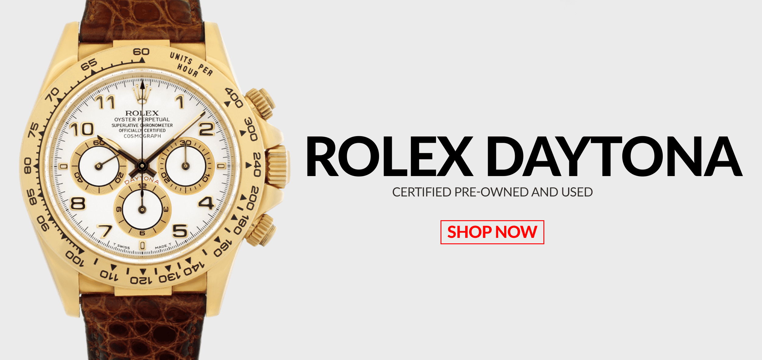 Pre-Owned Certified Used Rolex Daytona Watches Header