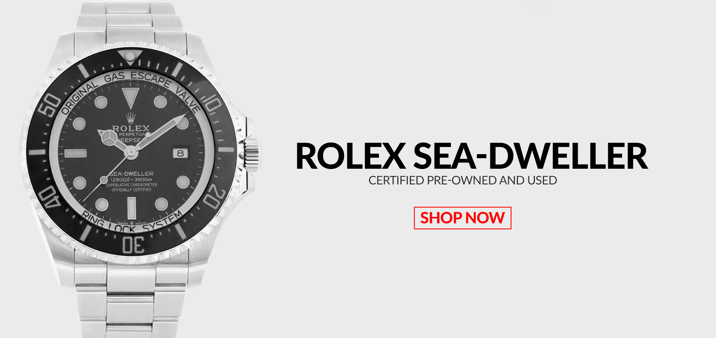 Pre-Owned Certified Used Rolex Sea-Dweller Watches Header
